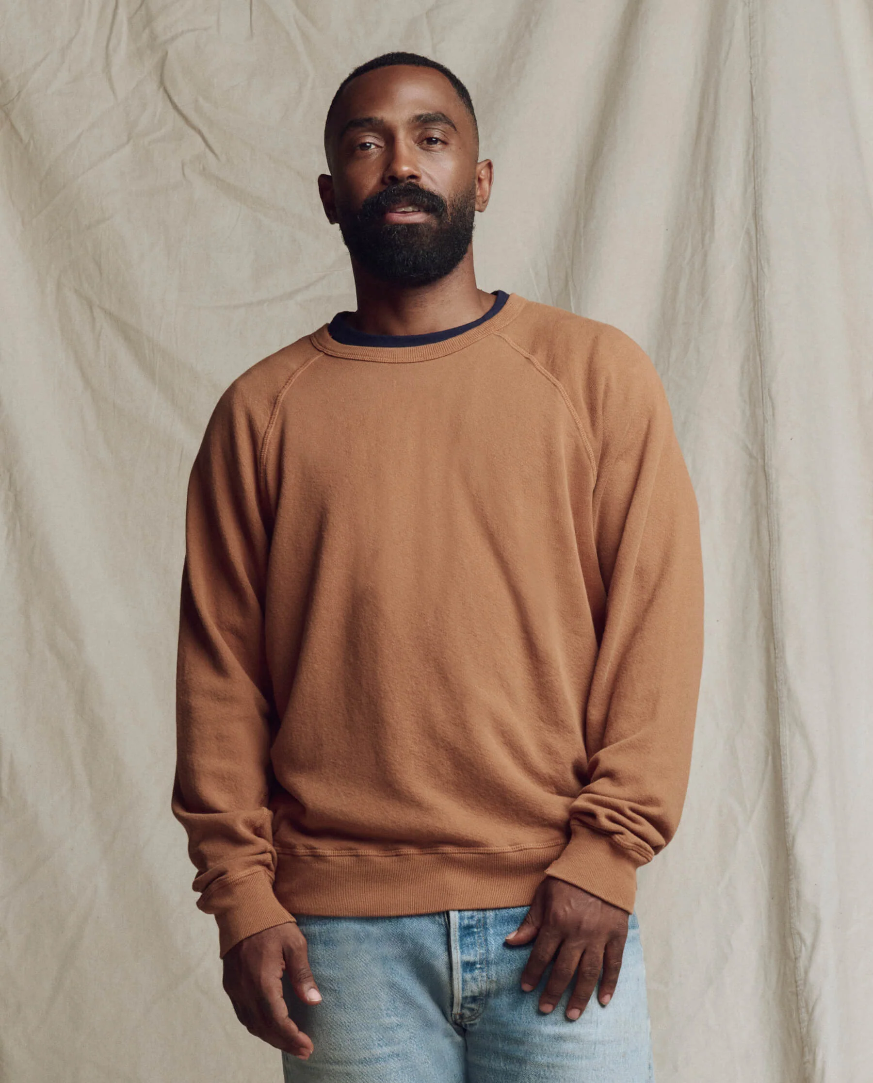 The Men's College Sweatshirt. Solid -- Rust - Image 2