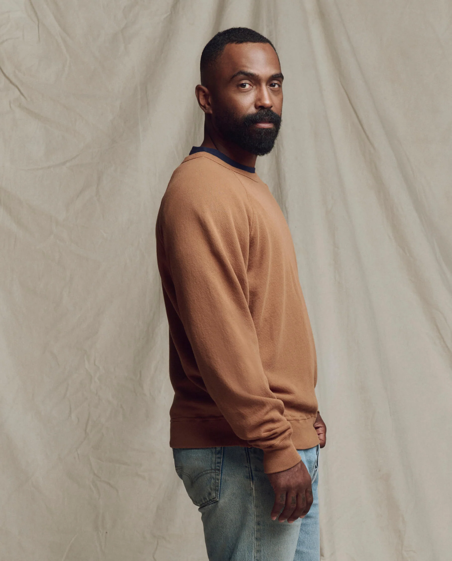 The Men's College Sweatshirt. Solid -- Rust - Image 4