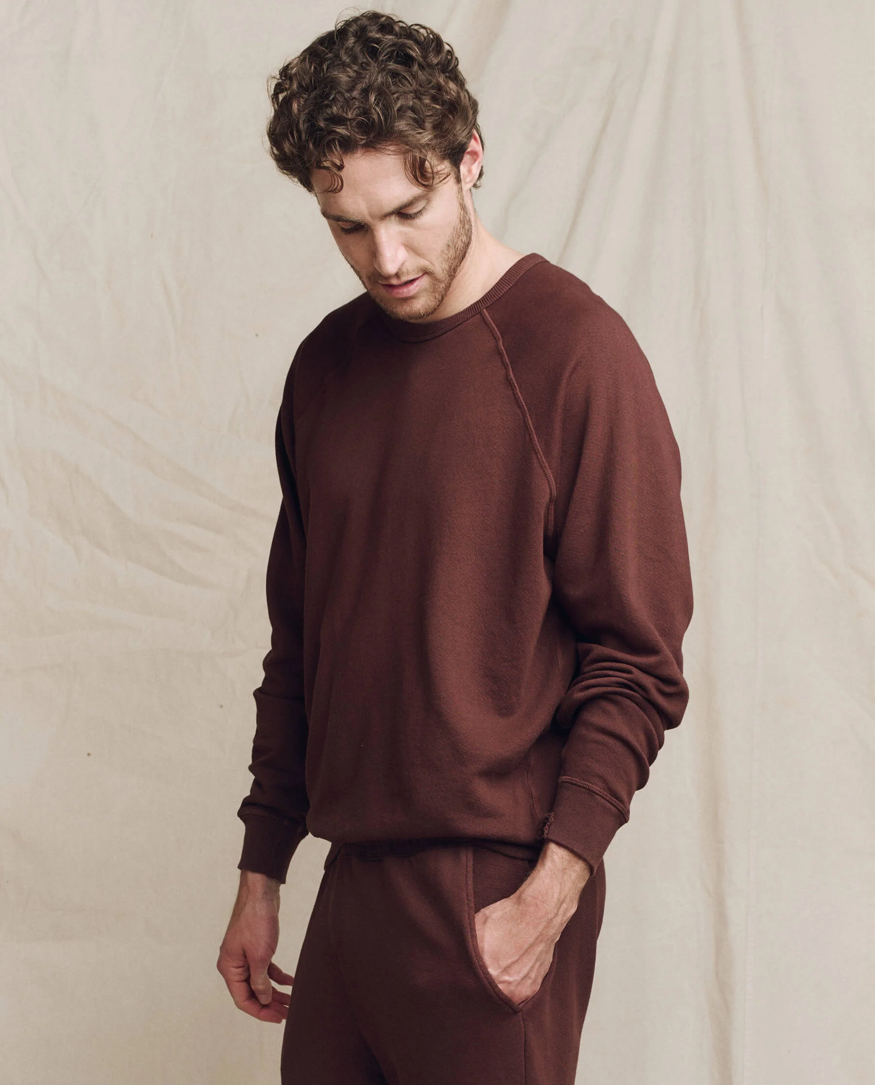 The Men's College Sweatshirt. -- Toasted Walnut - Image 3