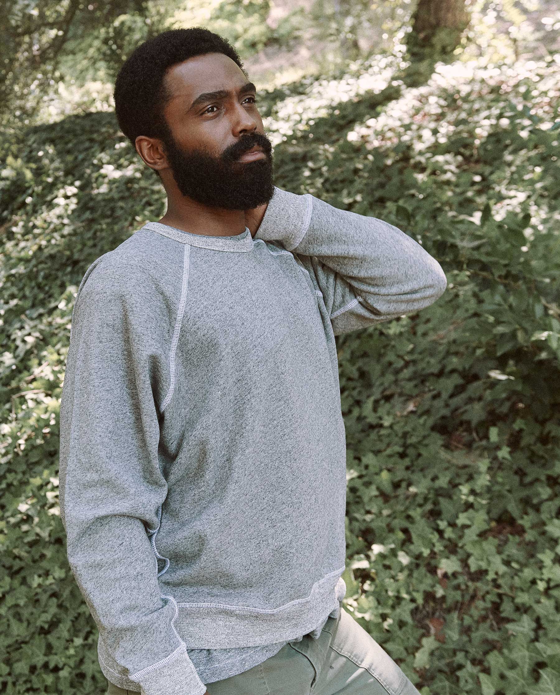 The Men's College Sweatshirt. -- VARSITY GREY - Image 3
