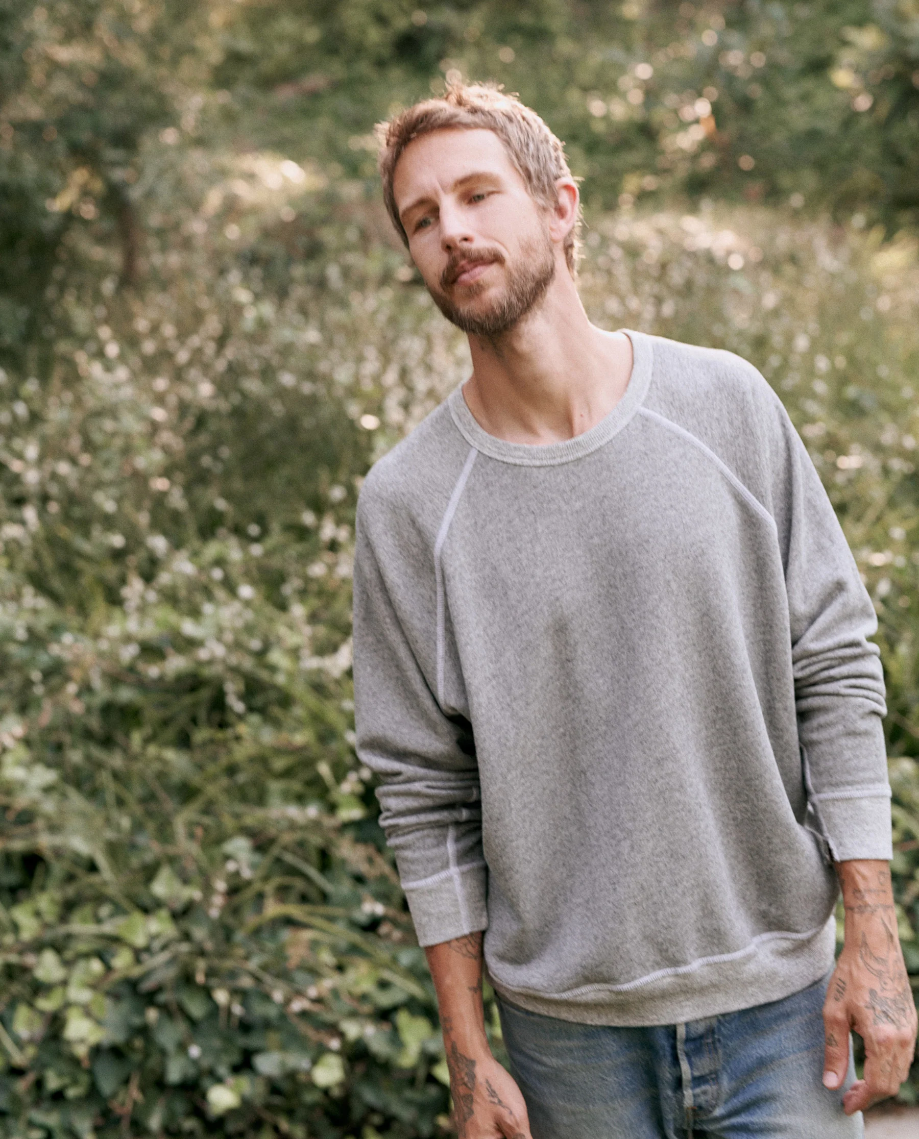 The Men's College Sweatshirt. -- VARSITY GREY - Image 4