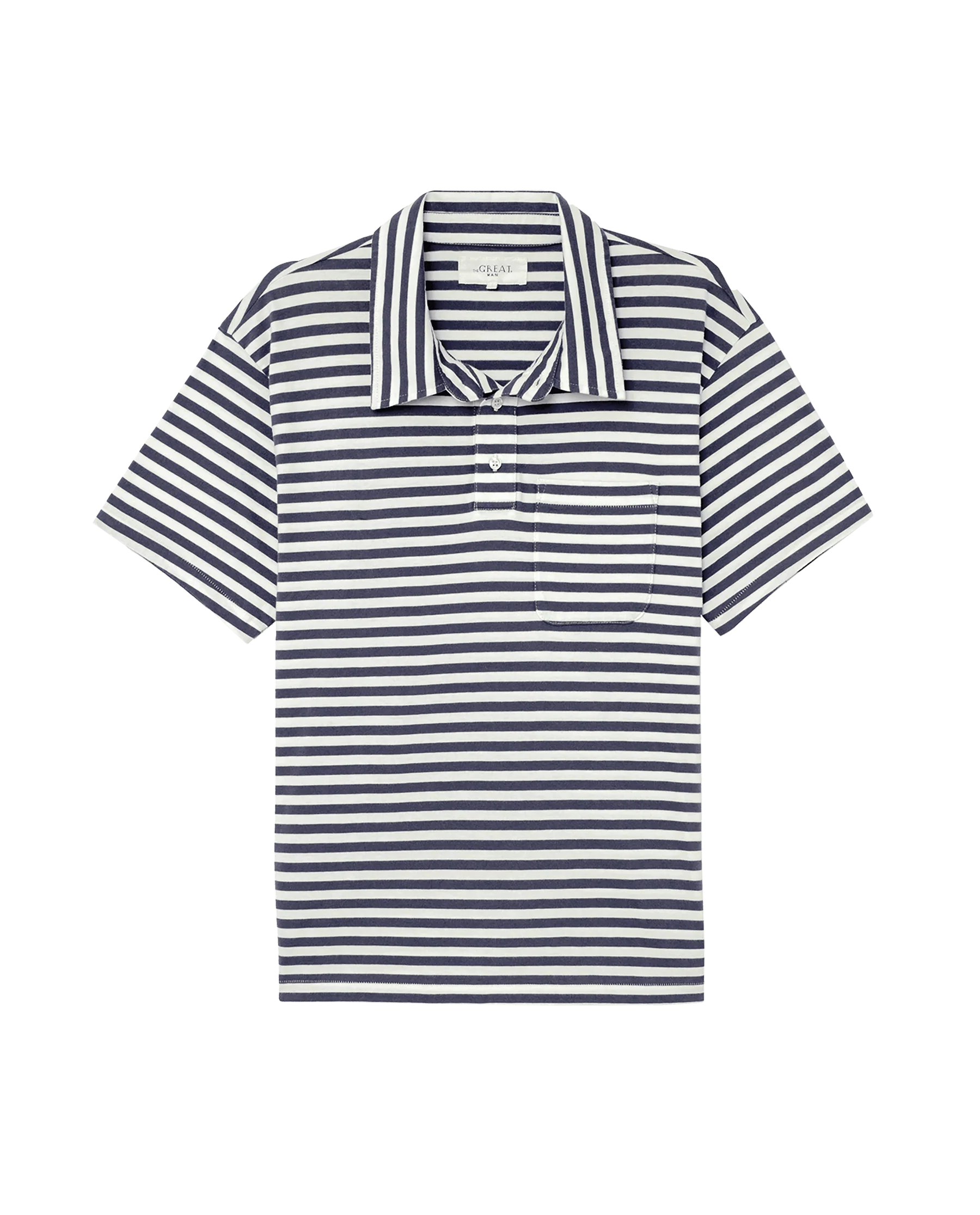 The Men's Lacrosse Polo. -- Vintage Blue Stripe - Image 5
