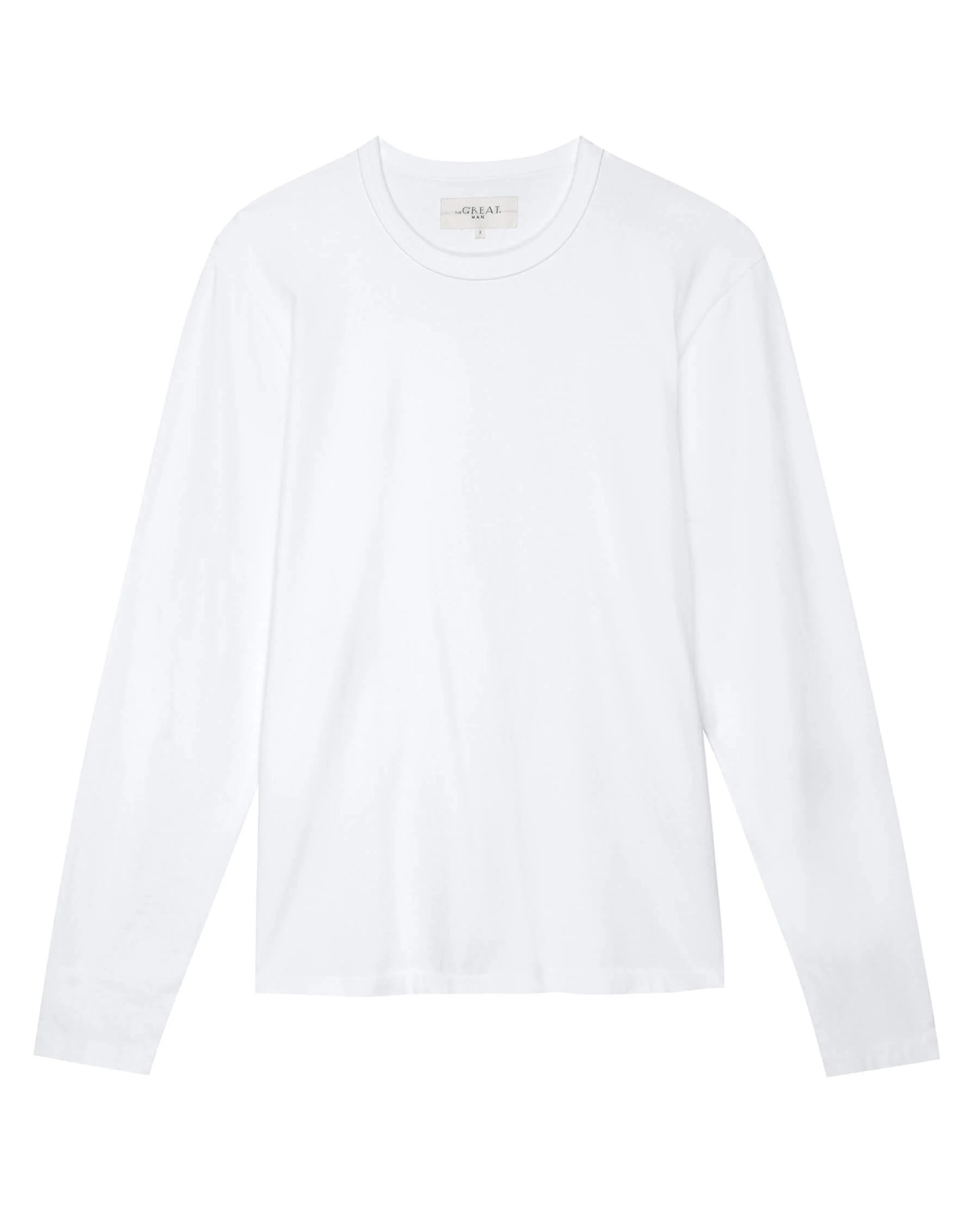 The Men's Pure Knits Long Sleeve Slim Crew. -- True White - Image 5