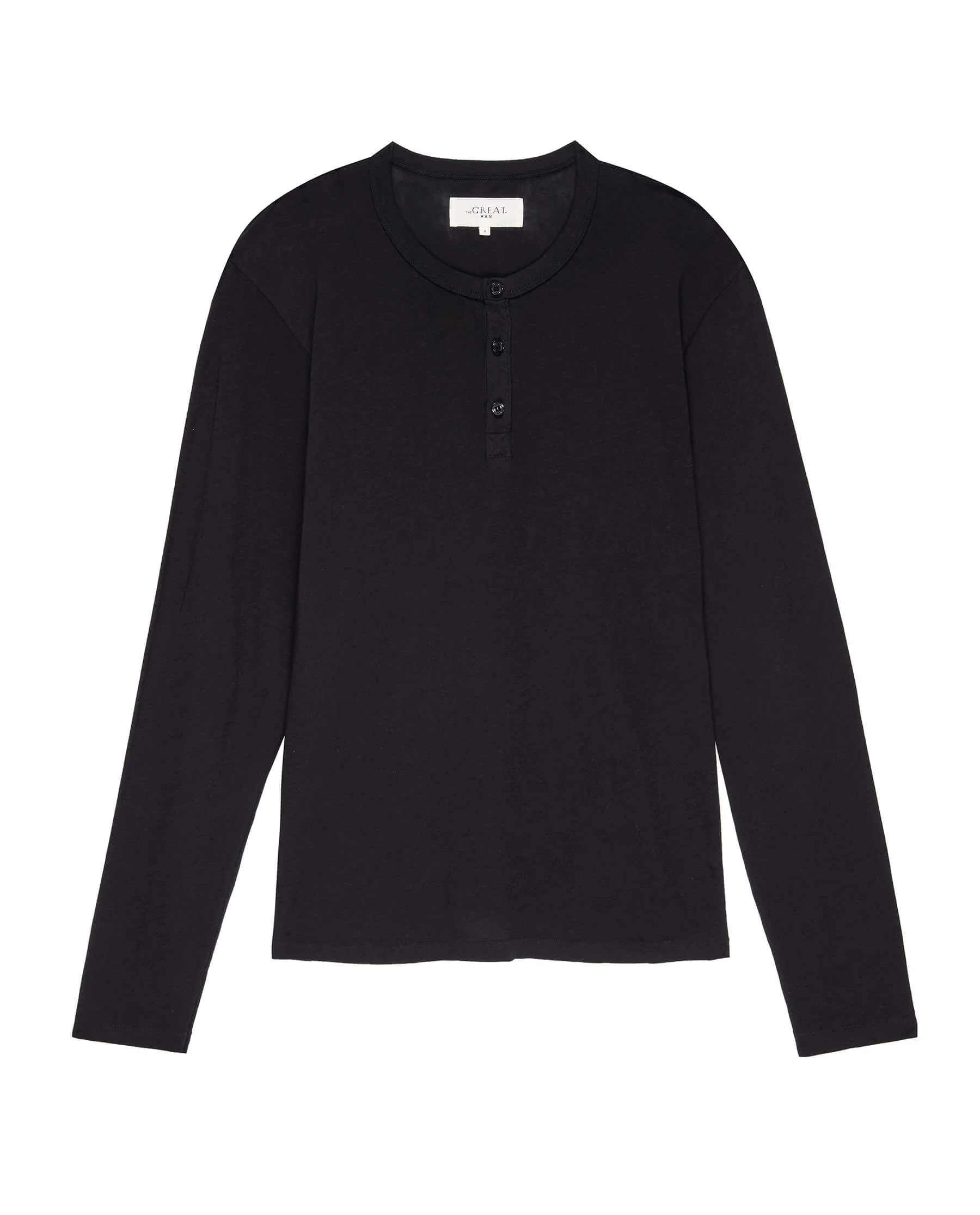 The Men's Slim Henley. -- Almost Black - Image 6