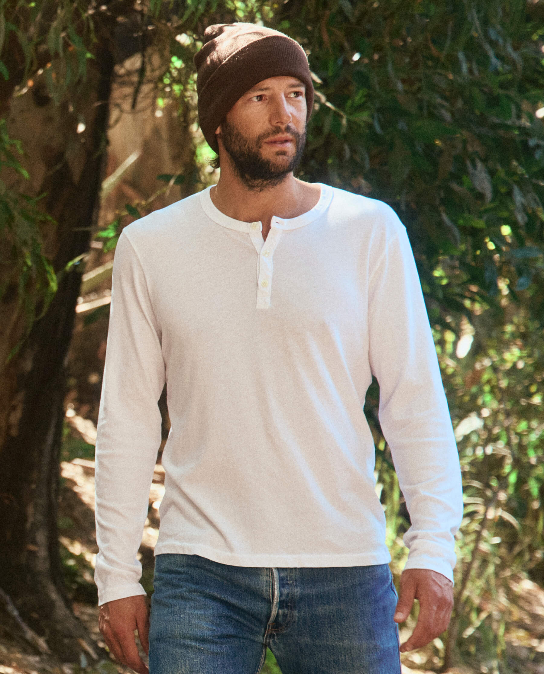 The Men's Slim Henley. -- True White - Image 5
