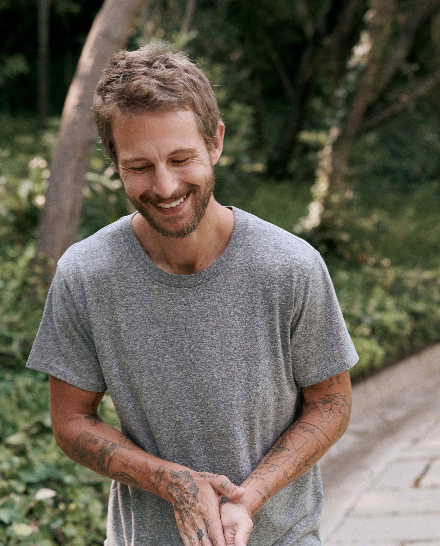 The Men's Slim Tee. -- HEATHER GREY - Image 2