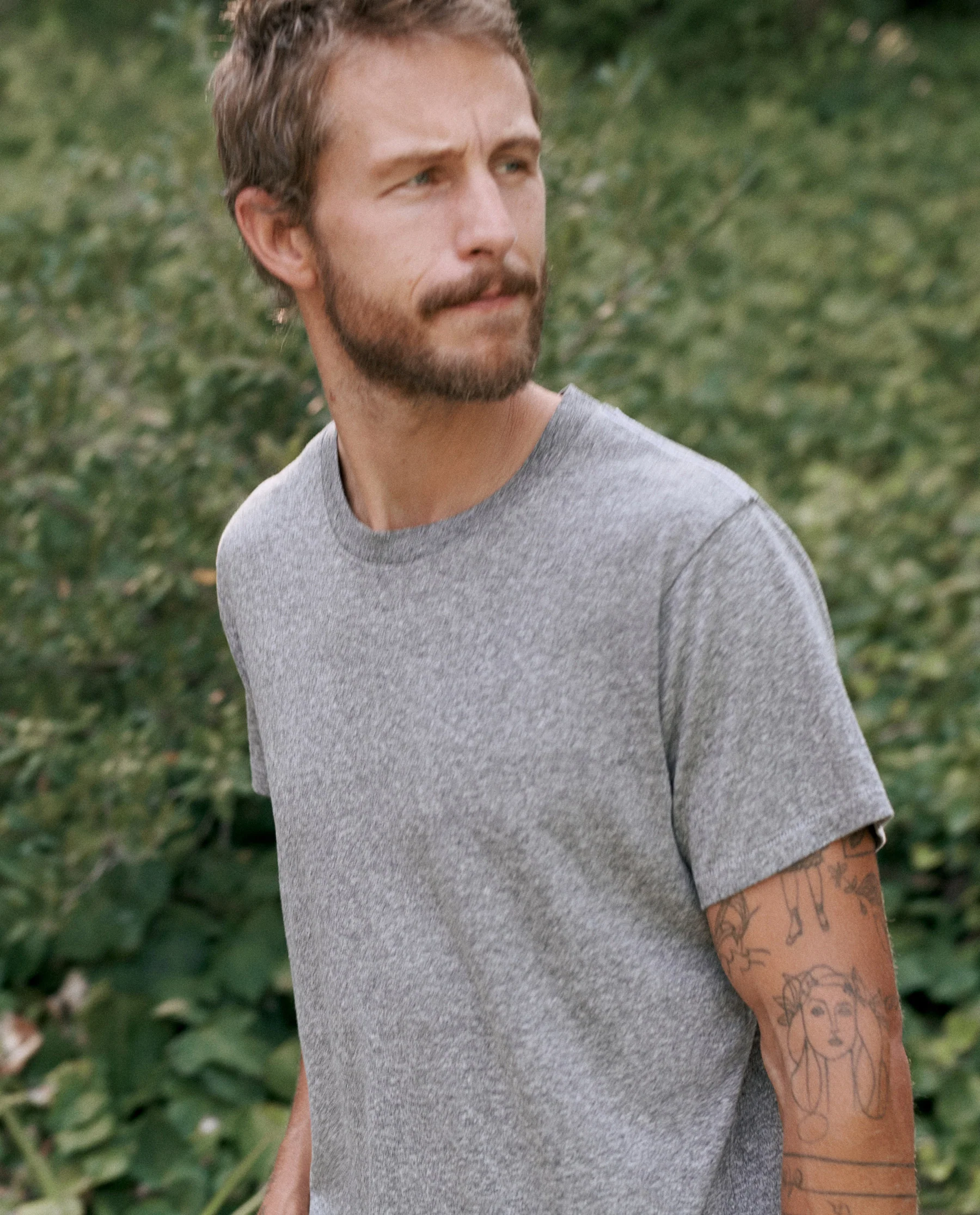 The Men's Slim Tee. -- HEATHER GREY - Image 3