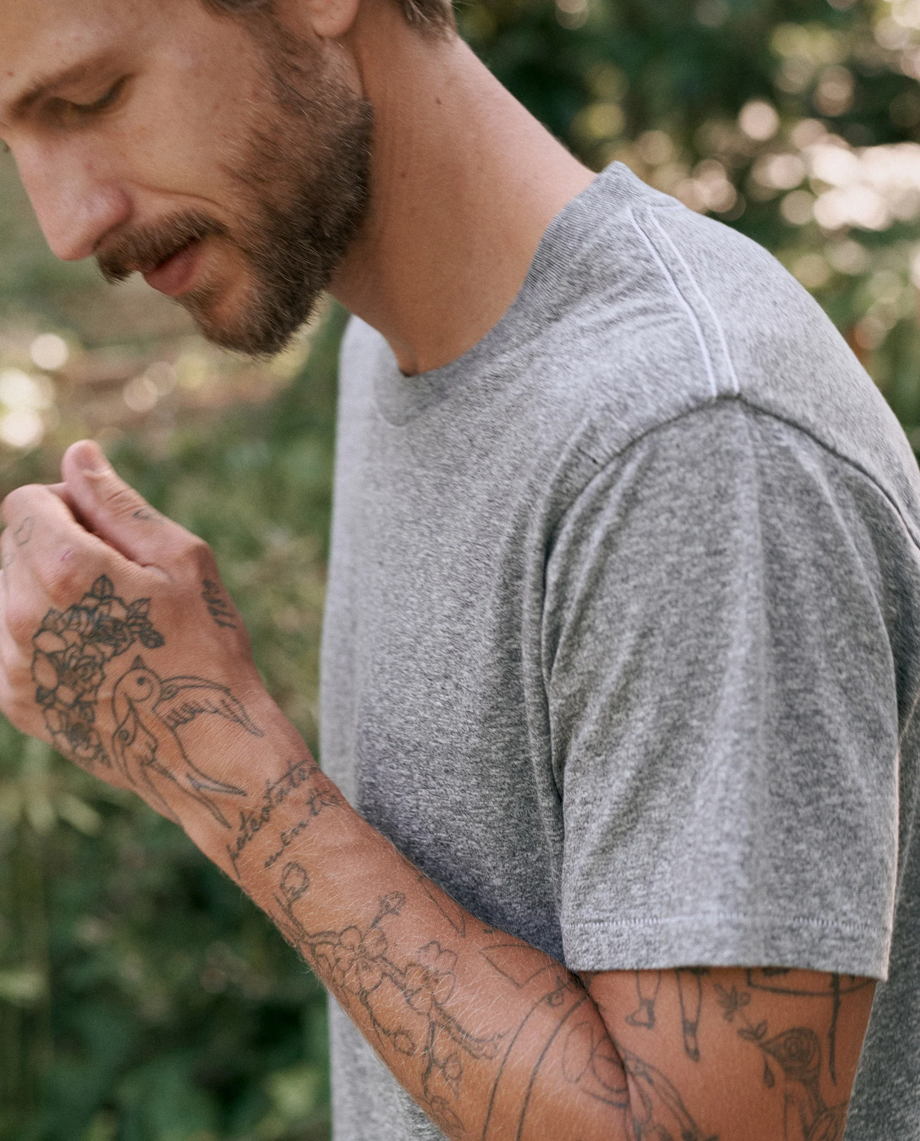 The Men's Slim Tee. -- HEATHER GREY - Image 4