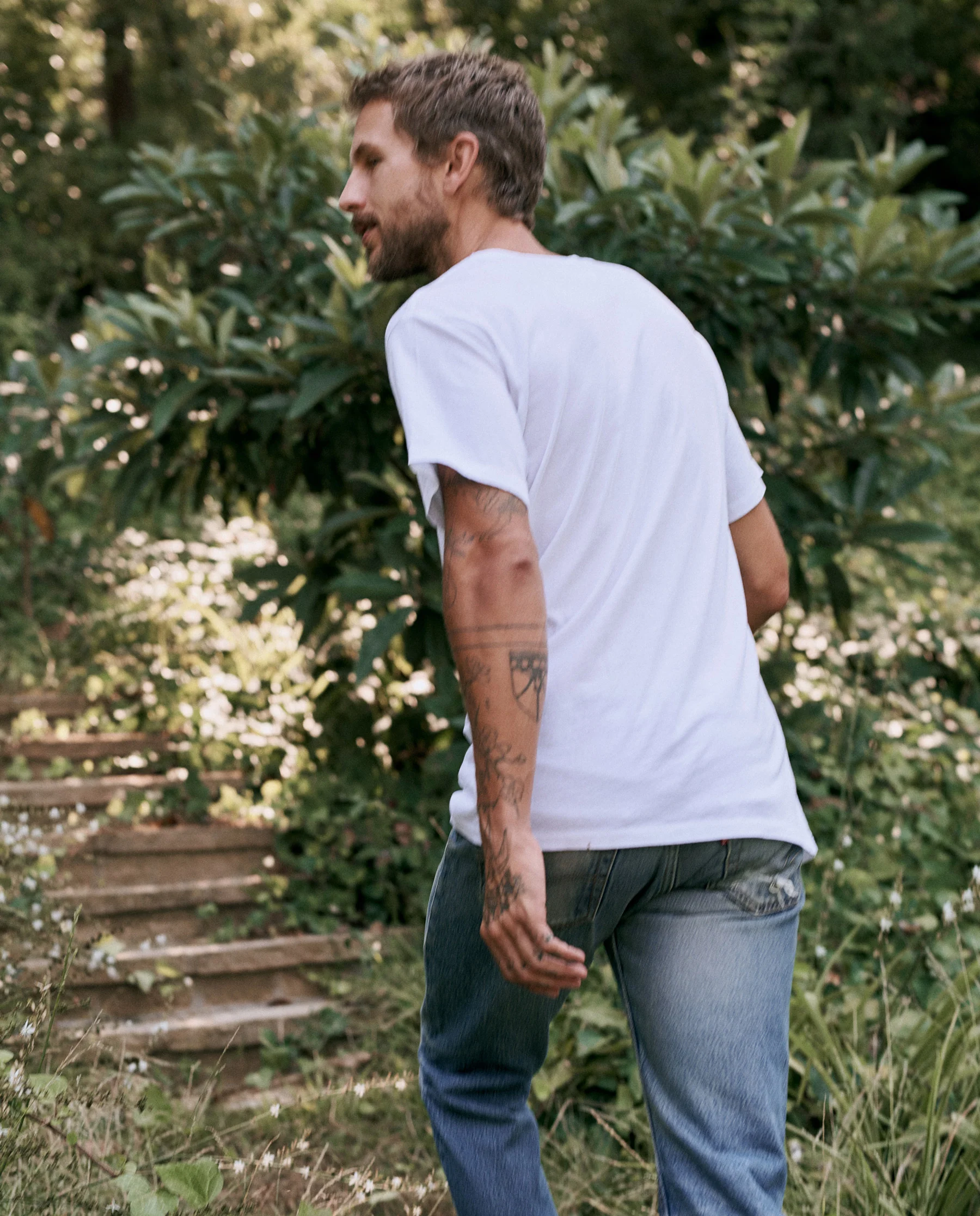 The Men's Slim Tee. -- TRUE WHITE - Image 2