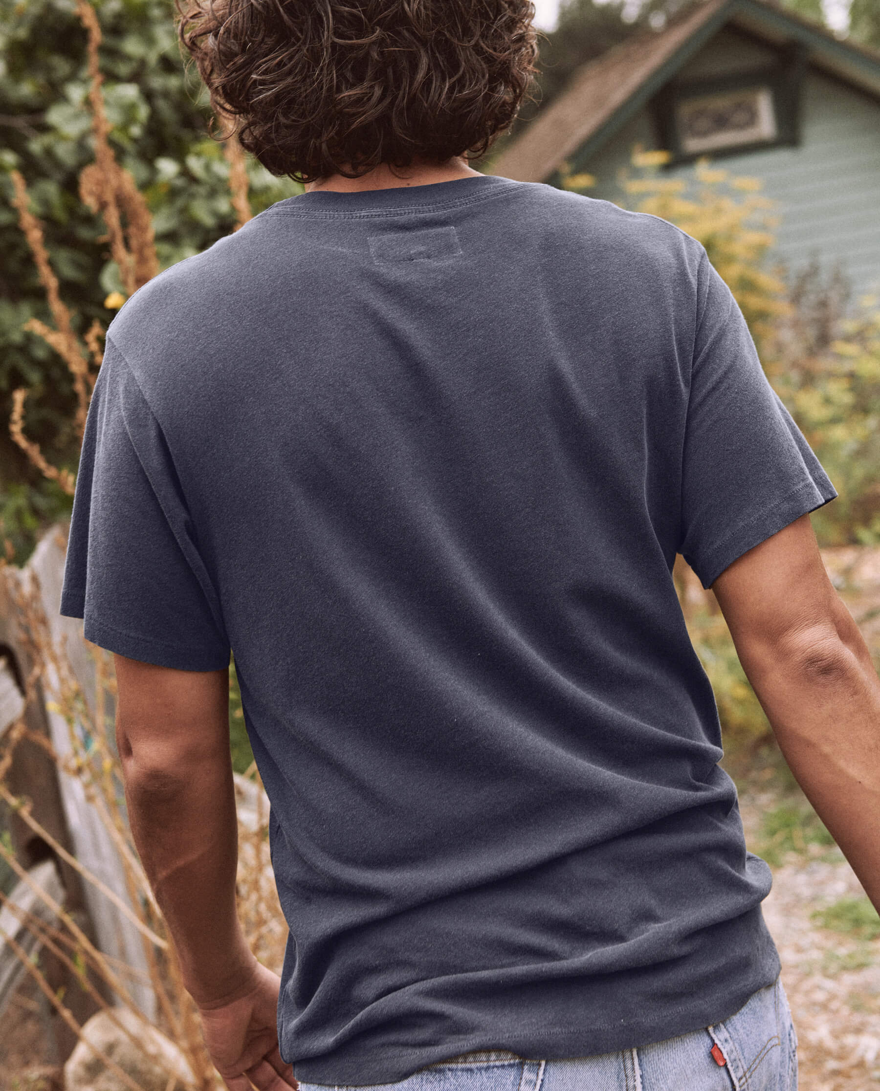The Men's Slim Tee. -- Washed Navy - Image 3