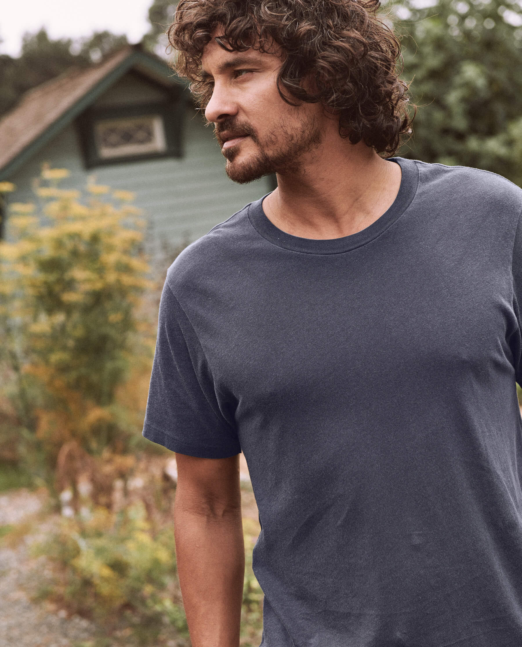 The Men's Slim Tee. -- Washed Navy - Image 4