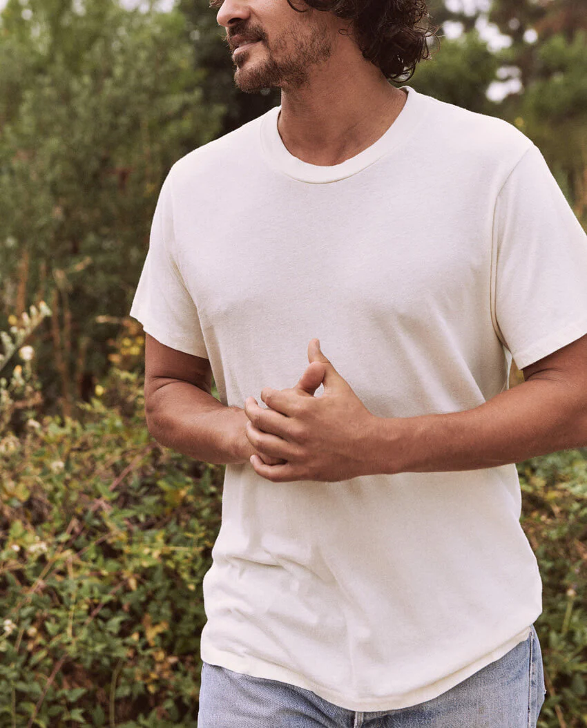The Men's Slim Tee. -- Washed White - Image 2