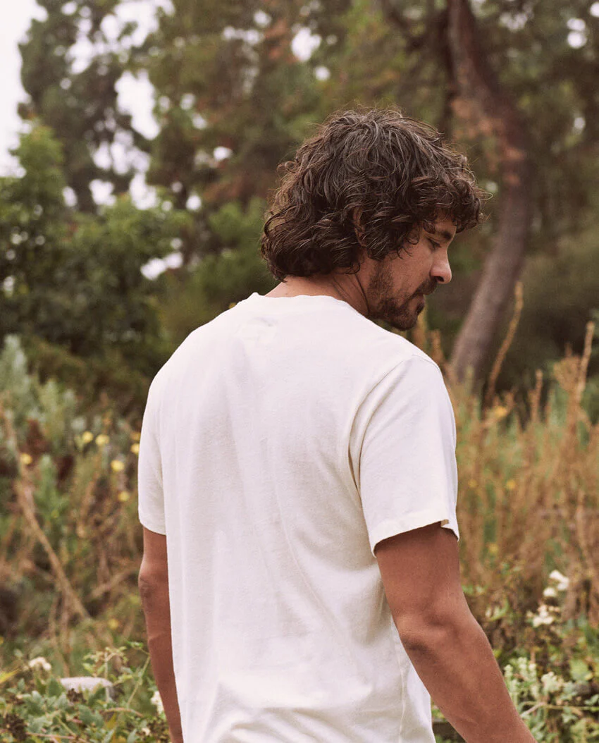 The Men's Slim Tee. -- Washed White - Image 3
