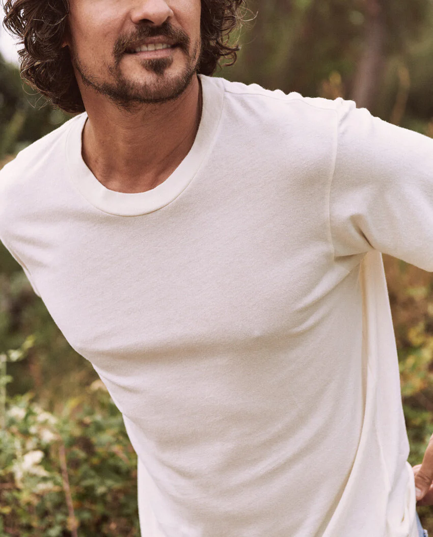 The Men's Slim Tee. -- Washed White - Image 4
