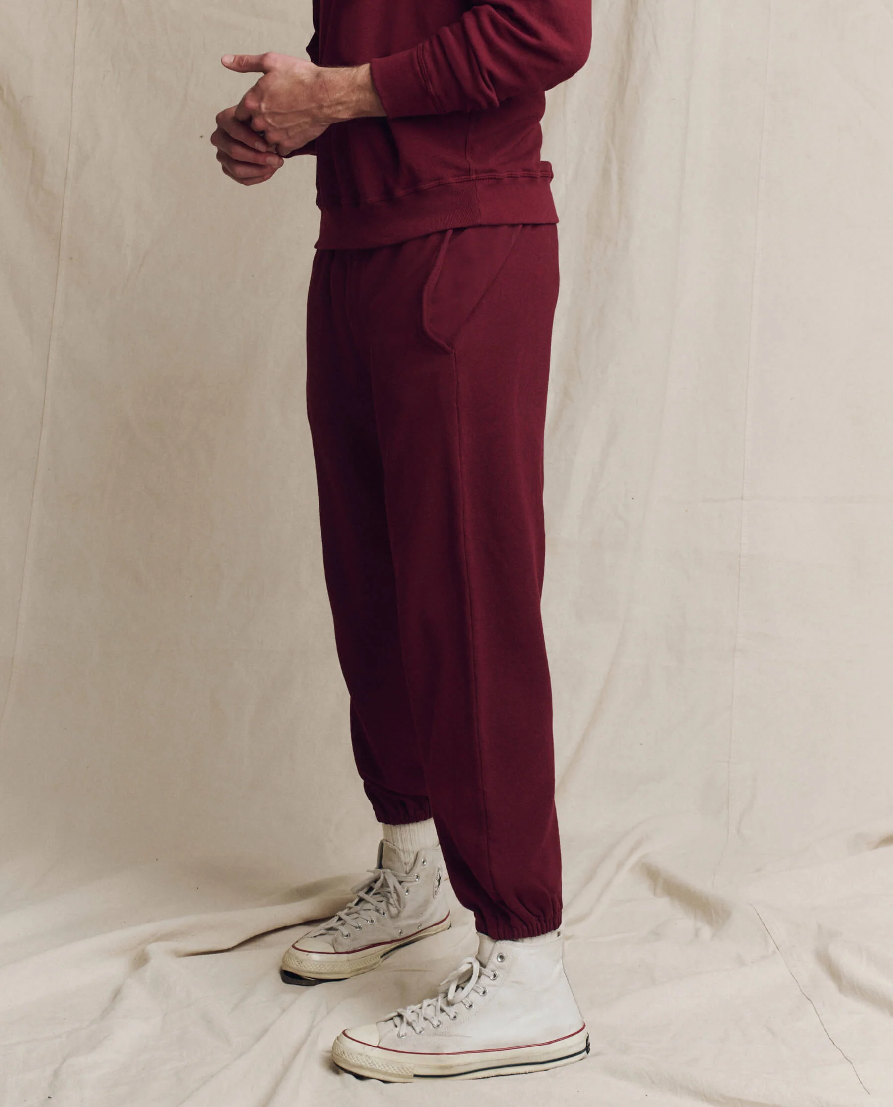 The Men's Stadium Sweatpant. Solid -- Plum - Image 3