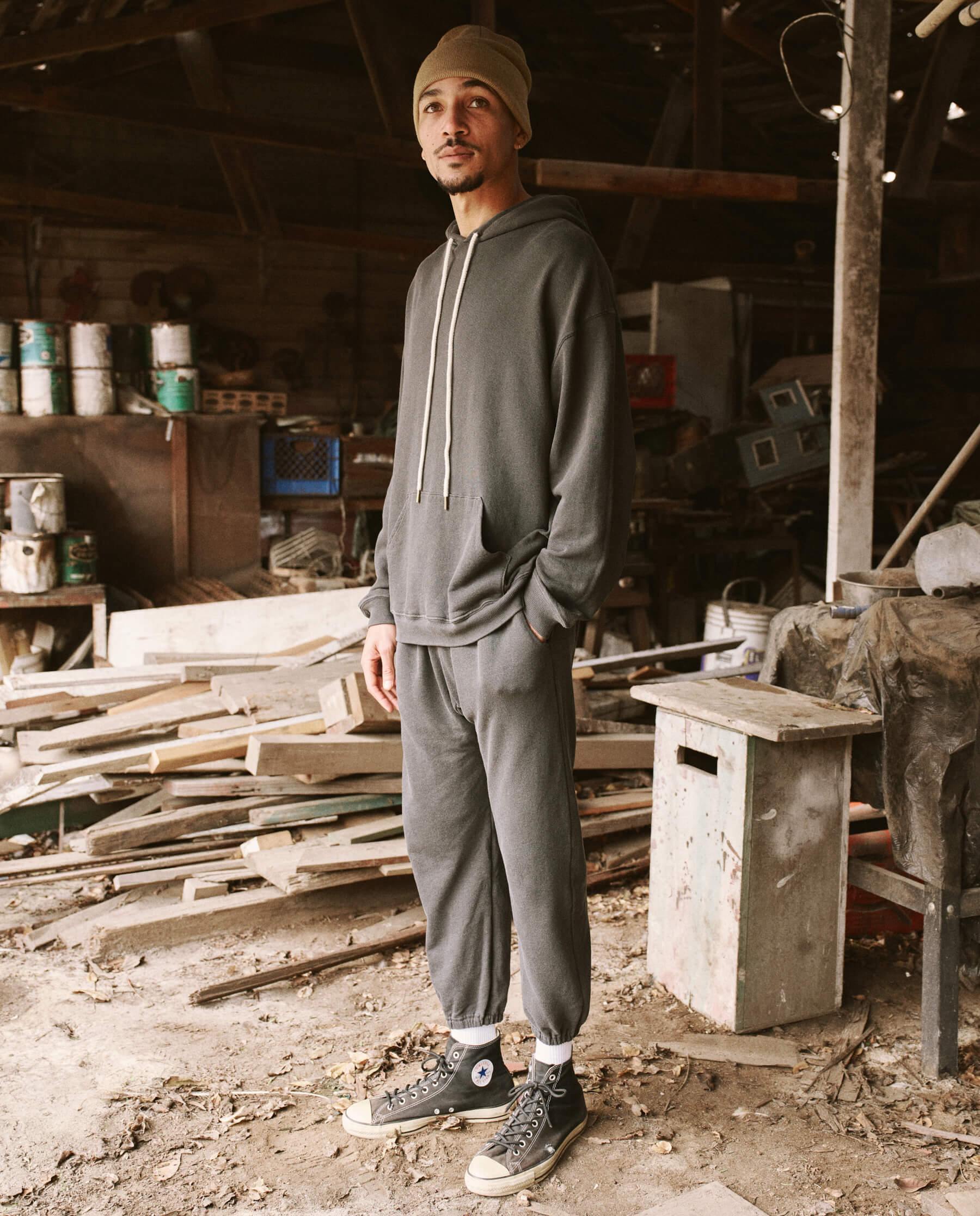 The Men's Stadium Sweatpant. -- Washed Black - Image 4