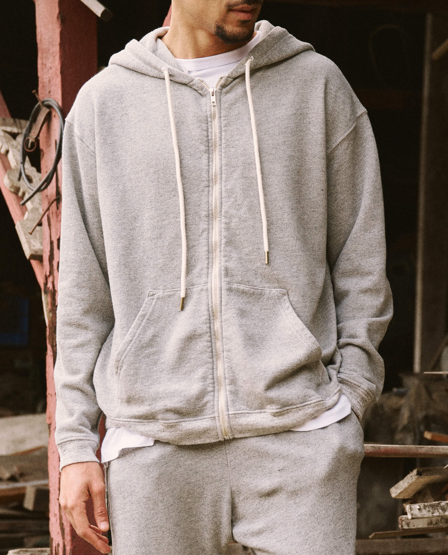 The Men's Zip Up Hoodie. -- Varsity Grey - Image 3
