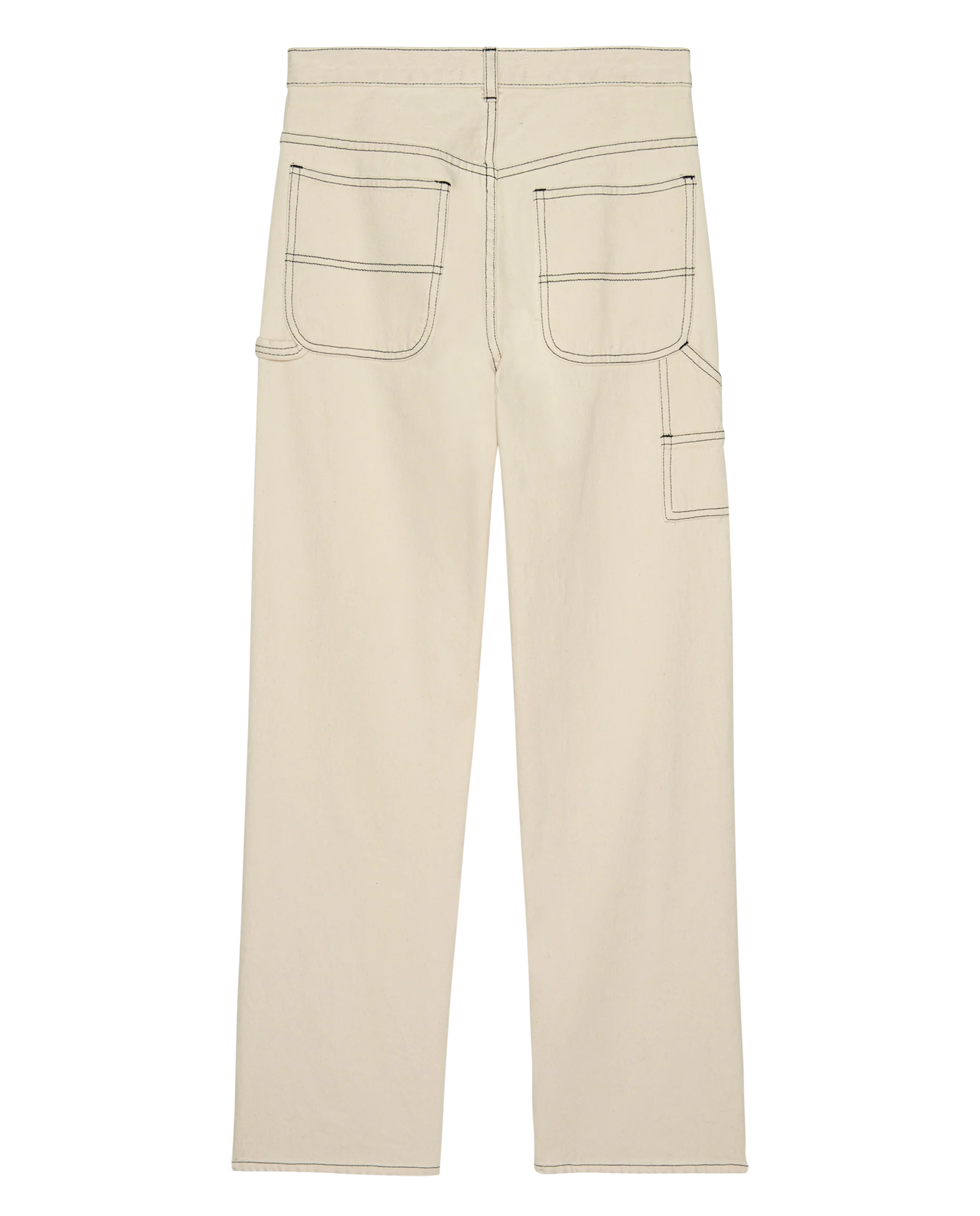 The Mill Jean. -- Natural with Navy Stitching - Image 5