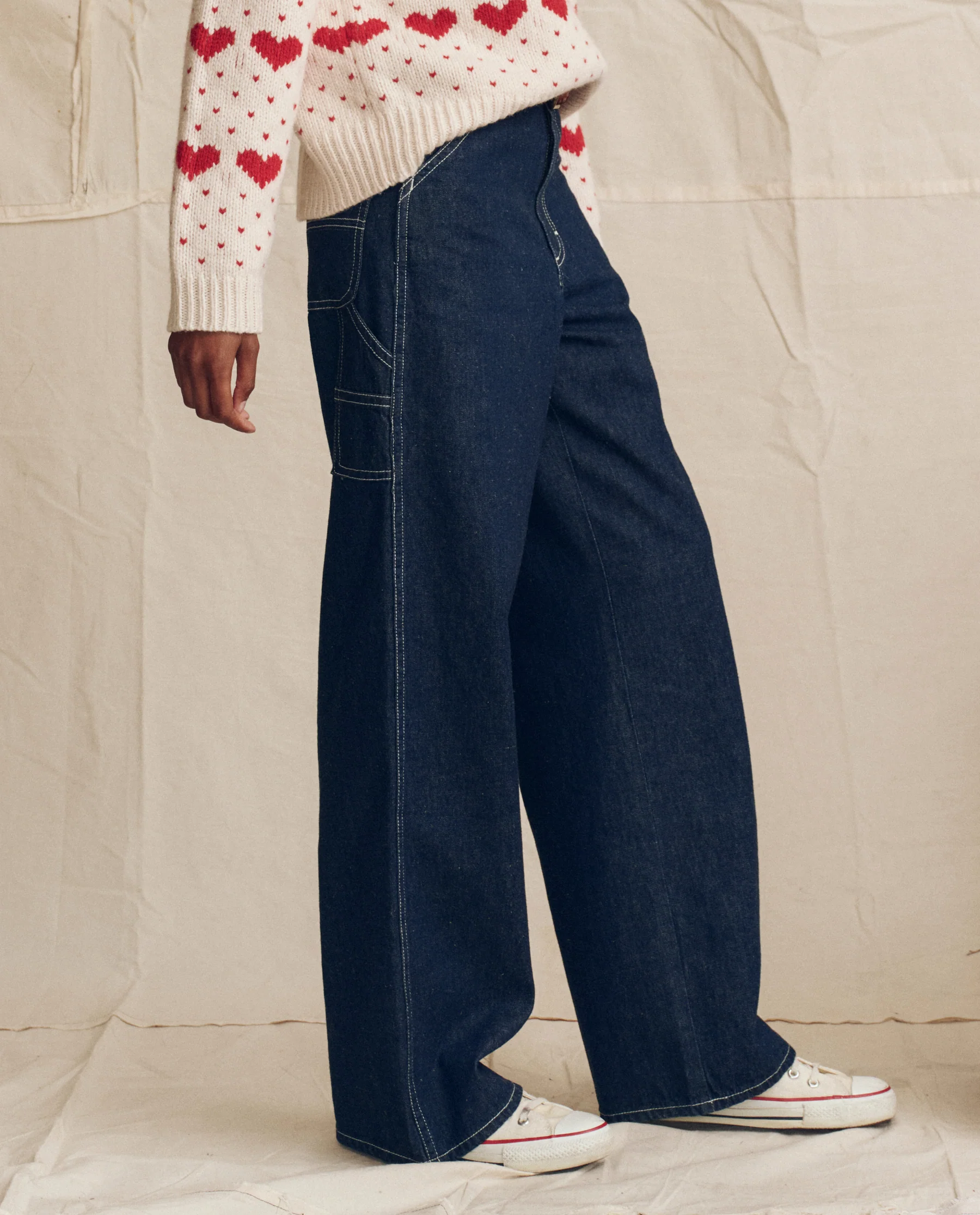 The Mill Jean. -- Rinse with Cream Stitching - Image 3