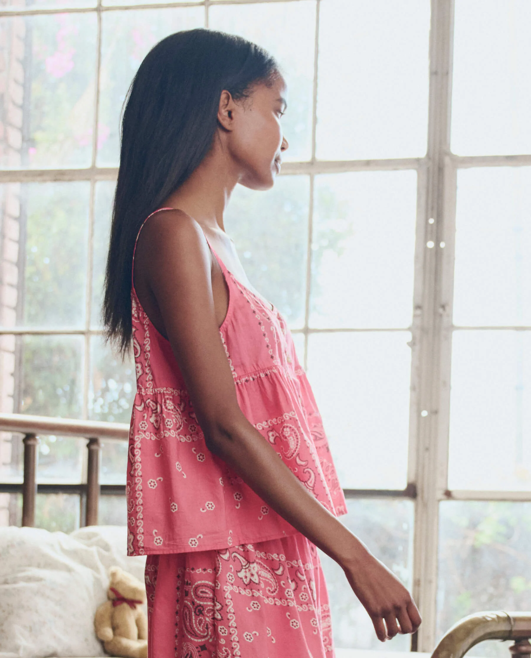 The Nighttime Cami. -- Pink Bandana Patchwork - Image 5