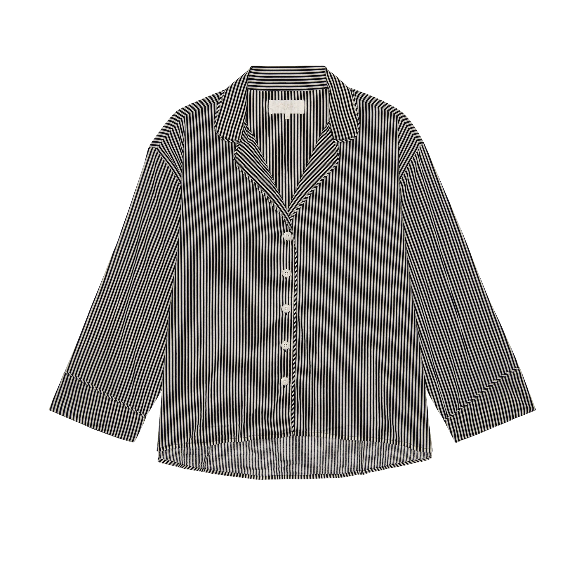 The Pajama Shirt. -- Black and Cream Crew Stripe - Image 6