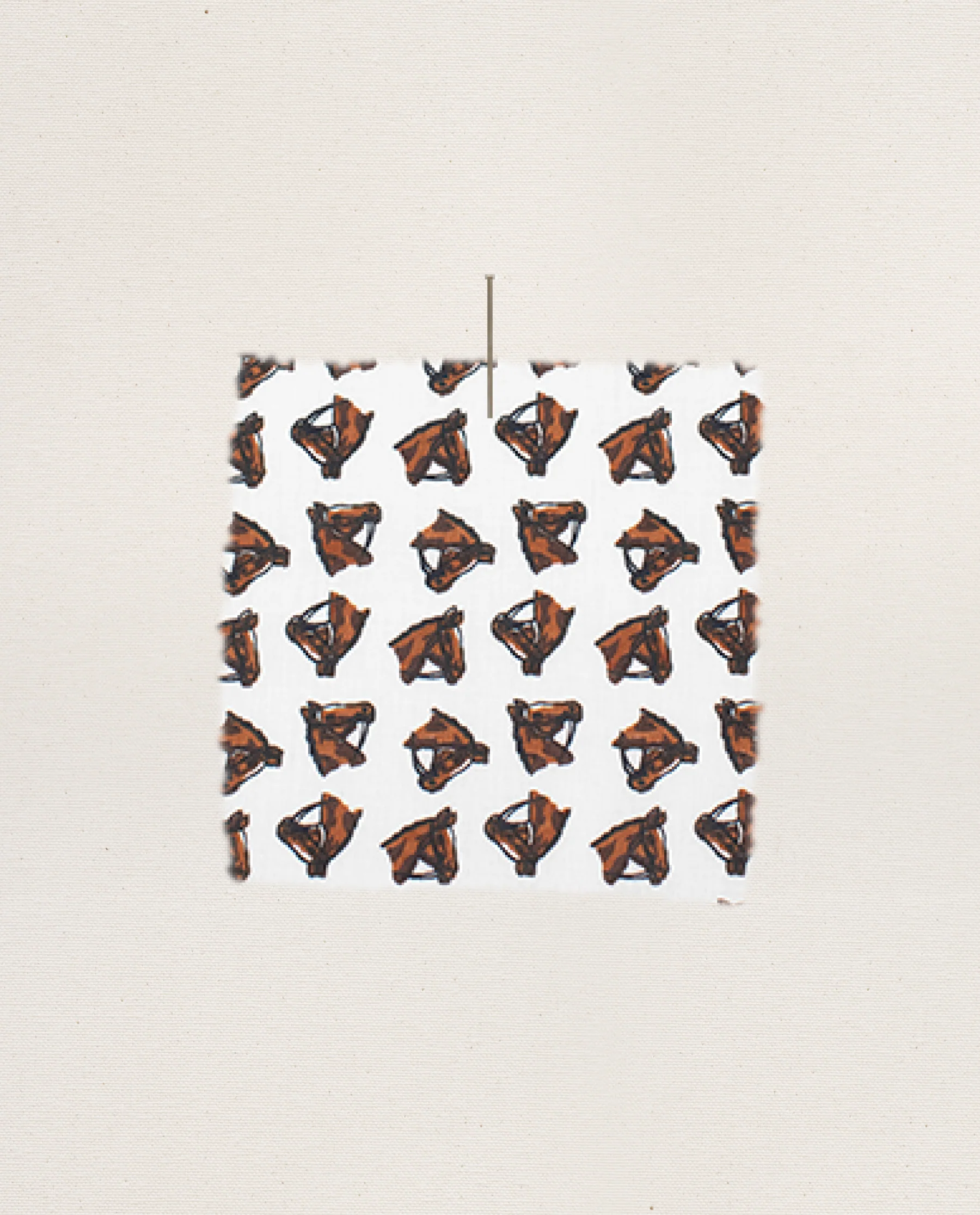 The Pajama Shirt. -- Cream Horse Medallion Print - Image 3
