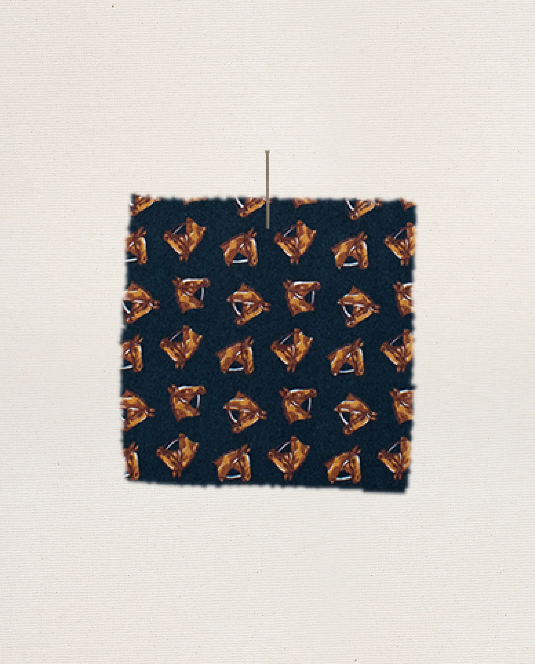 The Pajama Shirt. -- Navy Horse Medallion Print - Image 3
