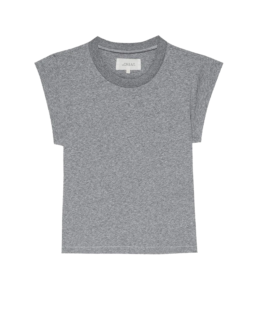 The Peak Shoulder Tee. -- Heather Grey - Image 6