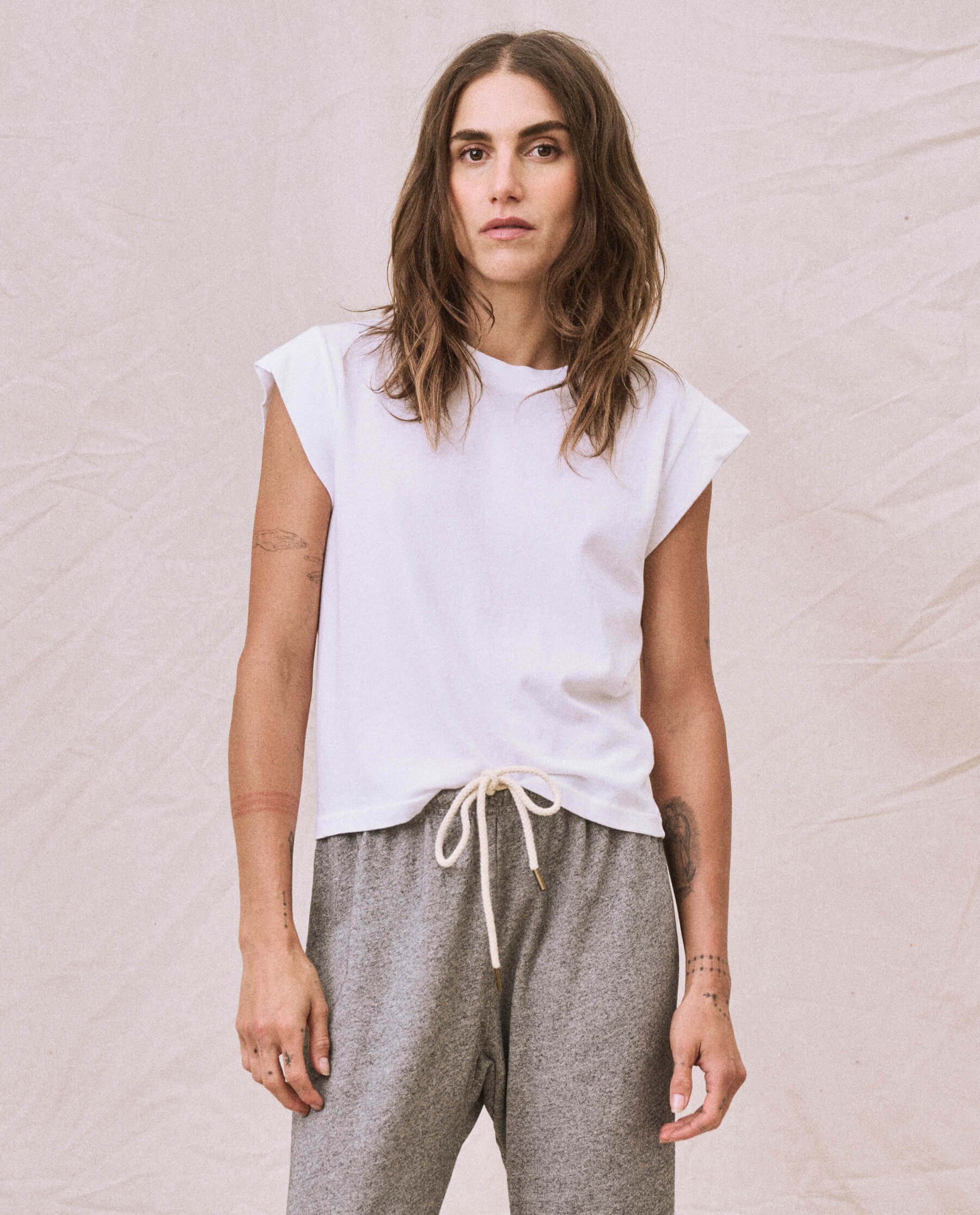 The Peak Shoulder Tee. -- True White - Image 4