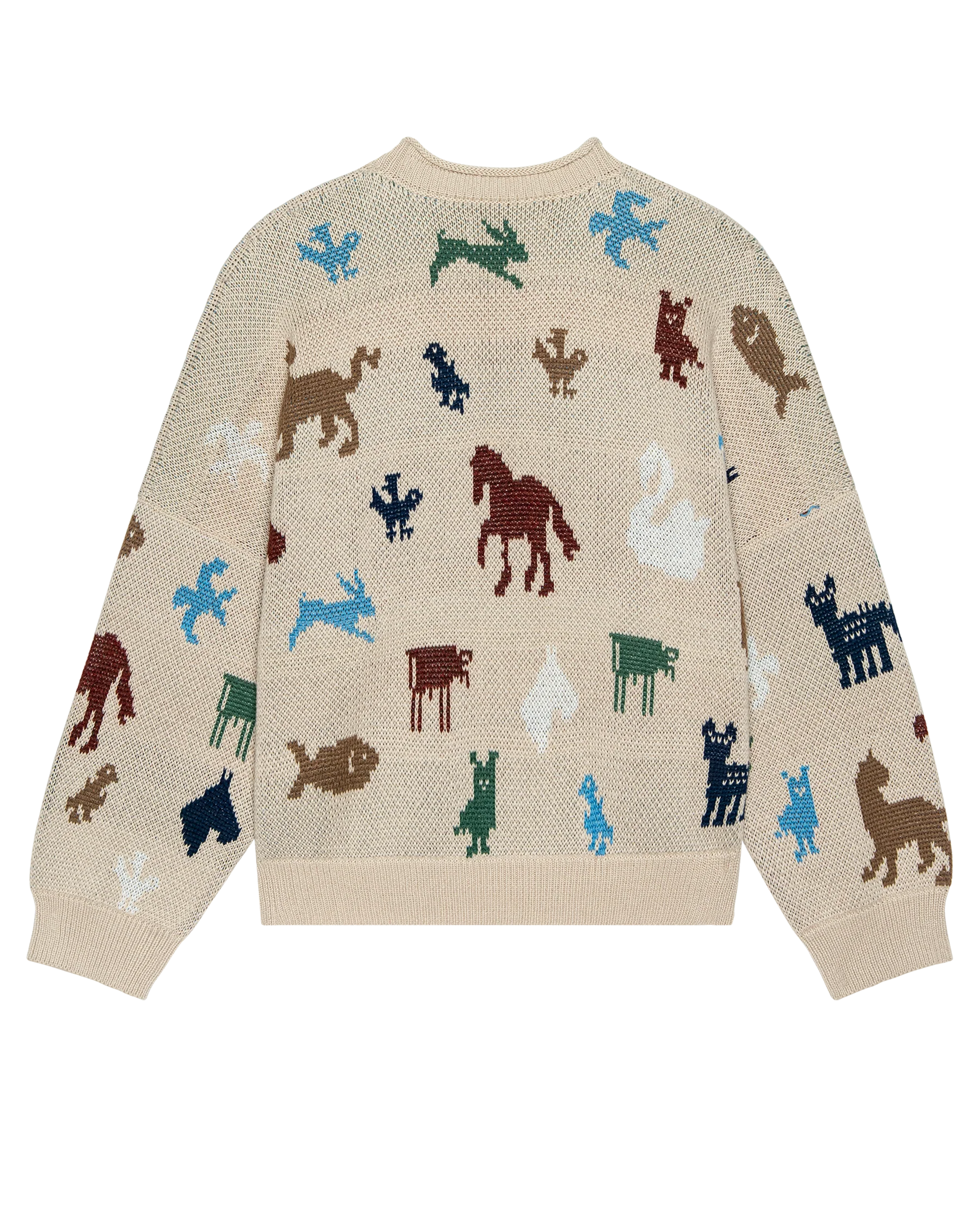 The Pictograph Roll Neck Pullover. -- Cream - Image 5