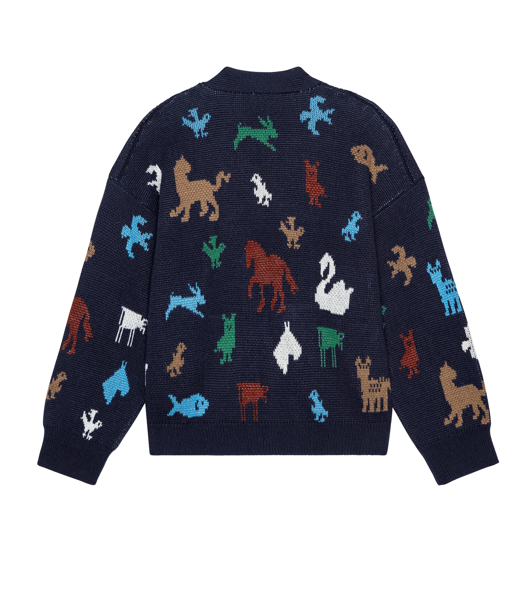 The Pictograph Slouch Cardigan. -- Navy - Image 5
