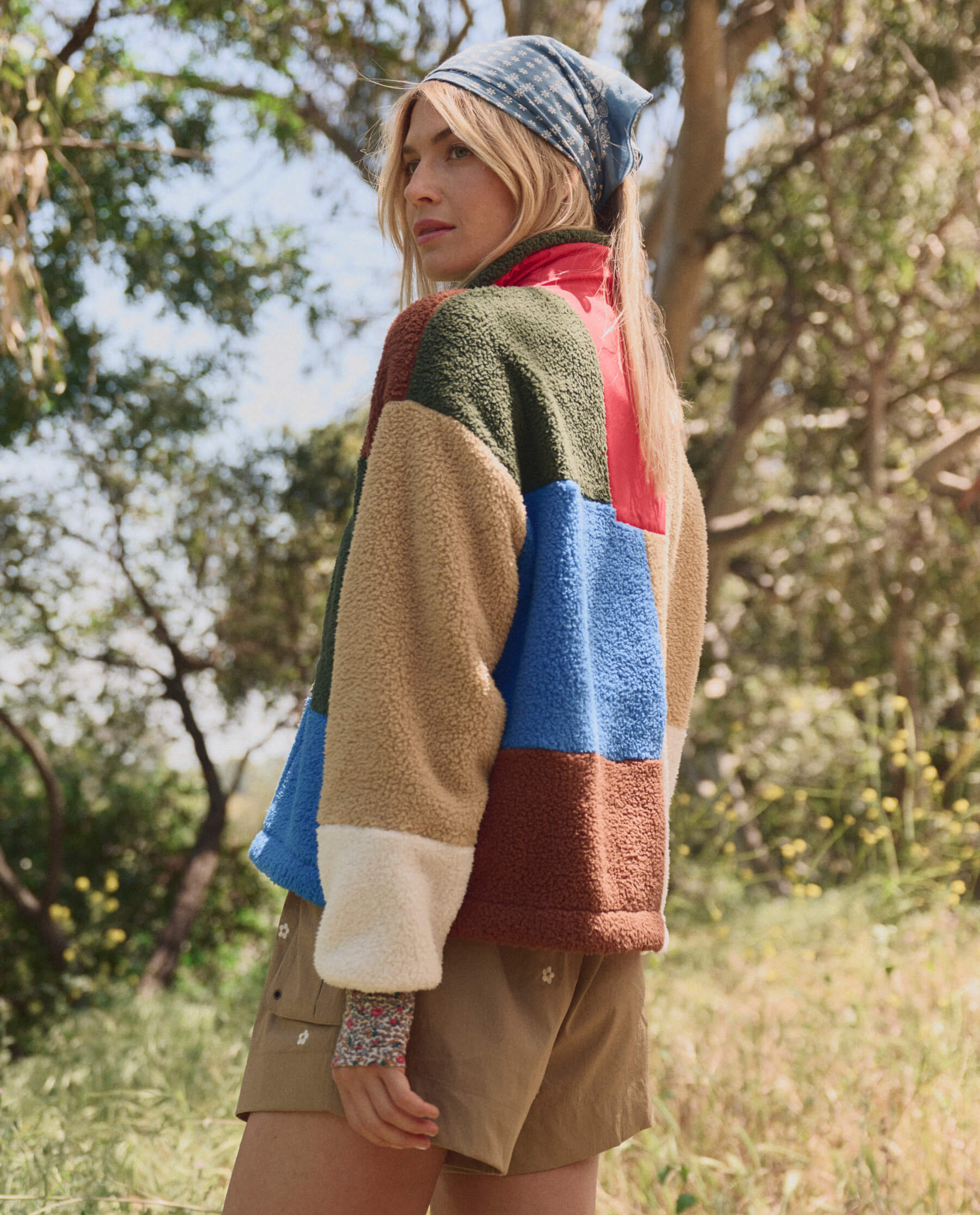 The Plush Color Block Sierra Pullover. -- Canyon Multi - Image 4