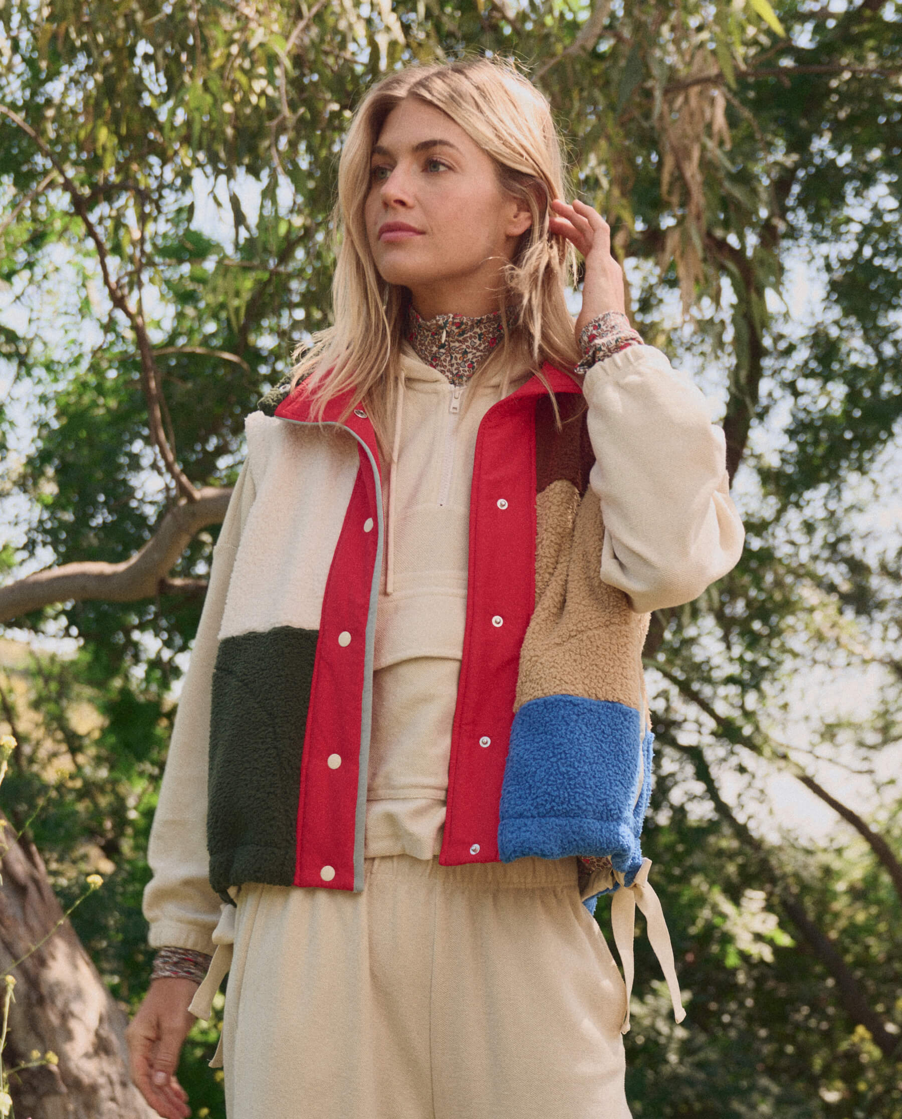 The Plush Color Block Sierra Vest. -- Canyon Multi - Image 3