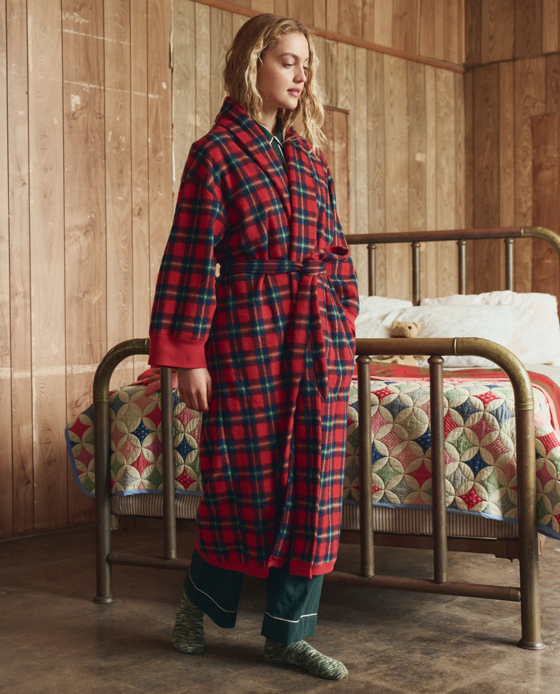 The Plush Fleece Robe. -- Cedarwoods Plaid - Image 4