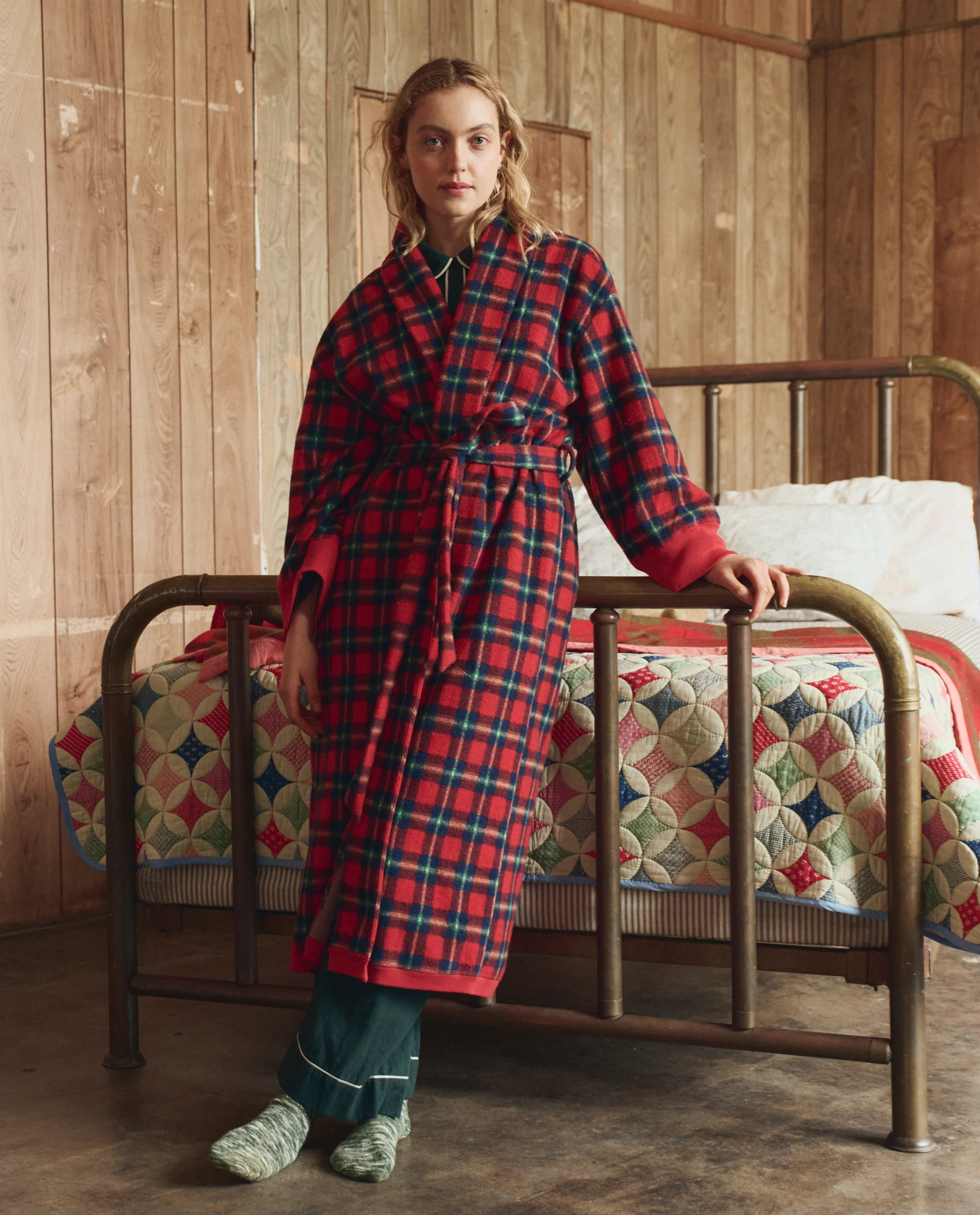 The Plush Fleece Robe. -- Cedarwoods Plaid - Image 5