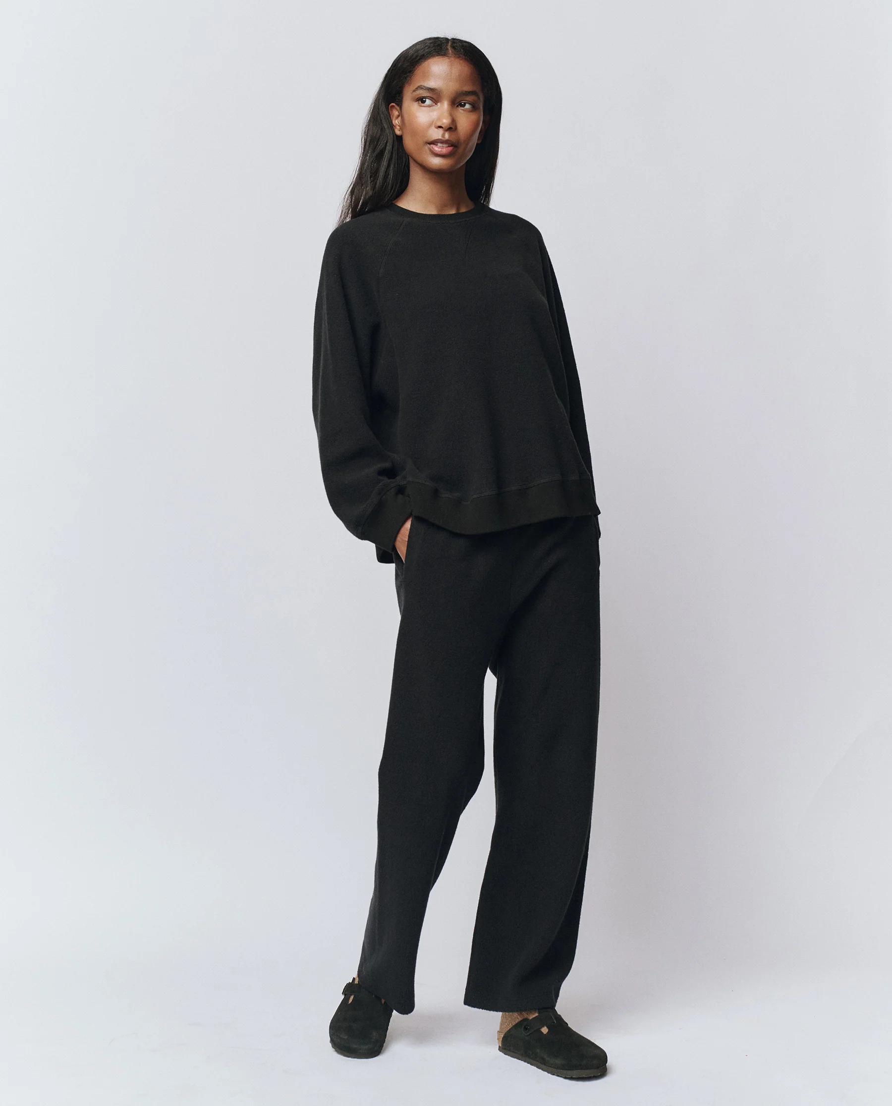 The Plush Slouch Sweatshirt. -- Almost Black - Image 4
