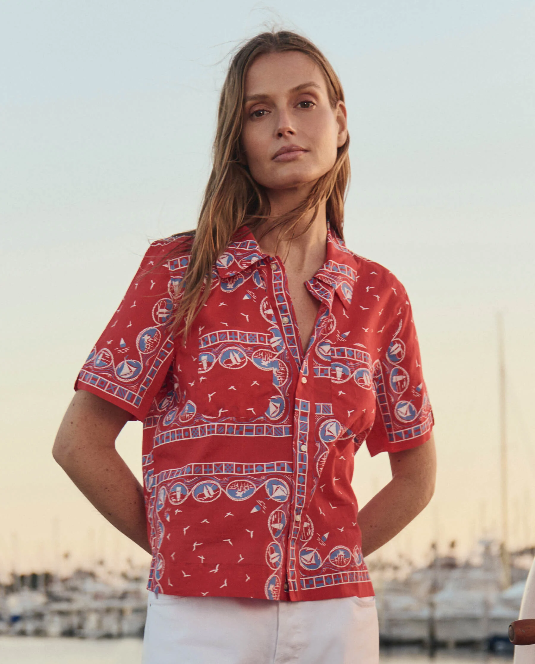 The Postcard Shirt. -- Red Sailboat Bandana - Image 2
