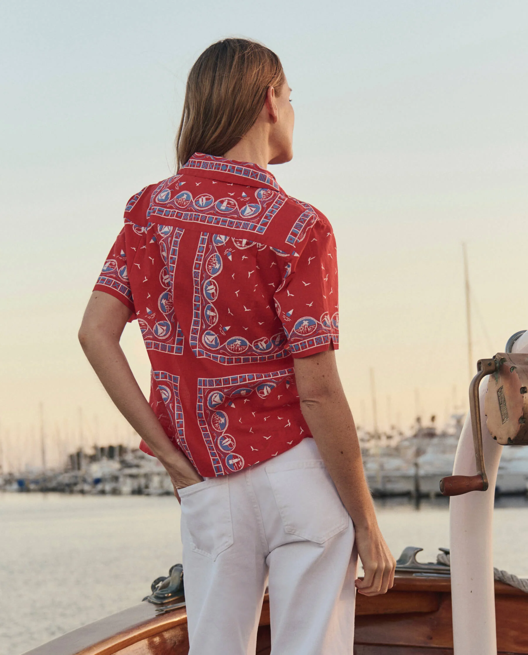 The Postcard Shirt. -- Red Sailboat Bandana - Image 4