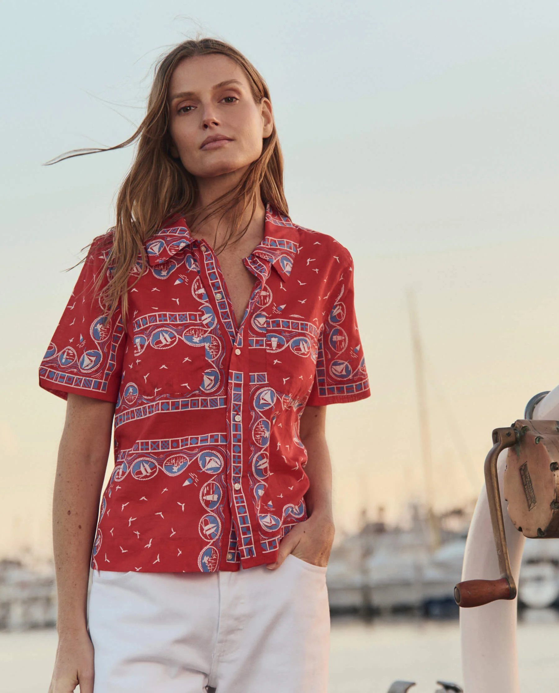 The Postcard Shirt. -- Red Sailboat Bandana - Image 5