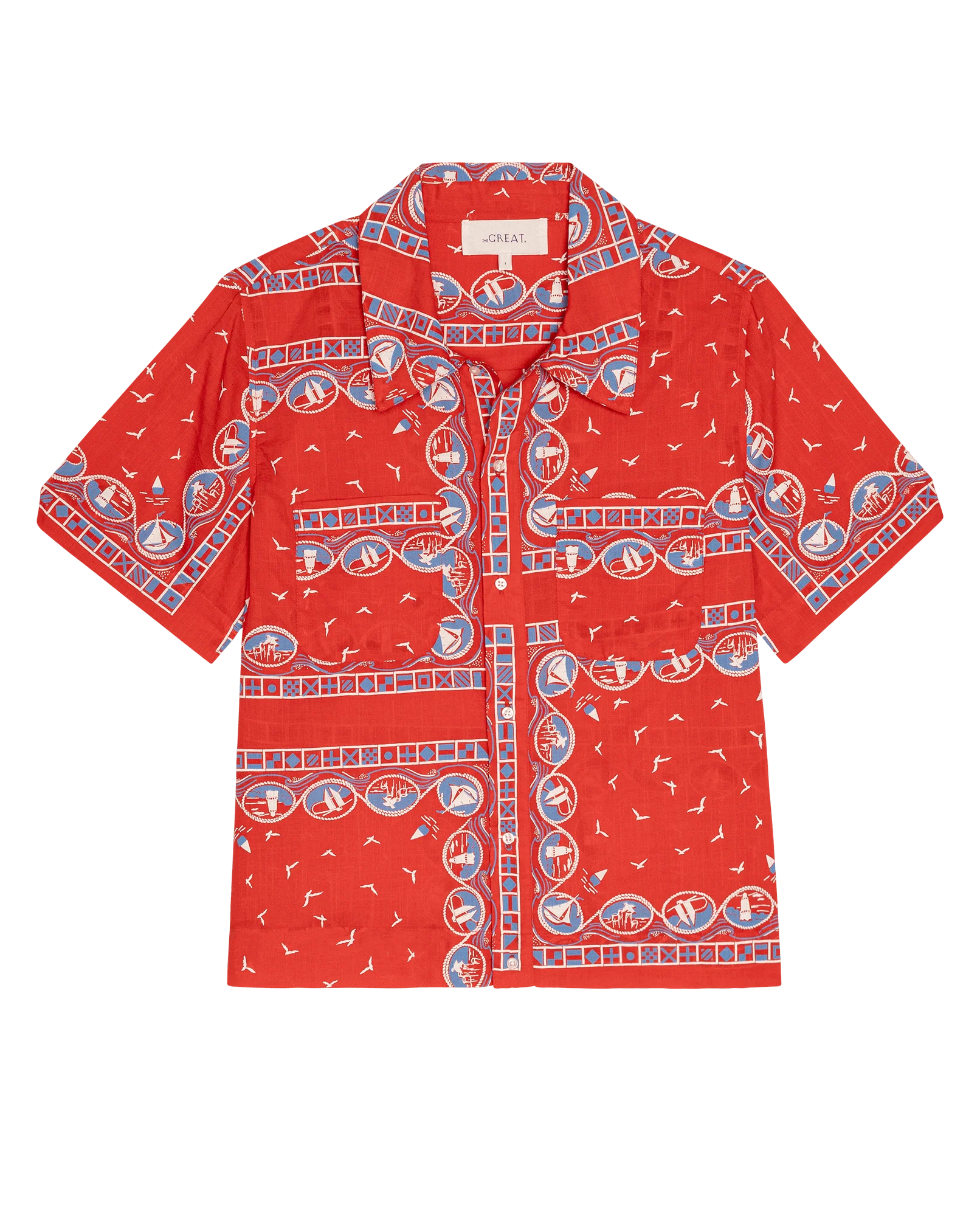 The Postcard Shirt. -- Red Sailboat Bandana - Image 6