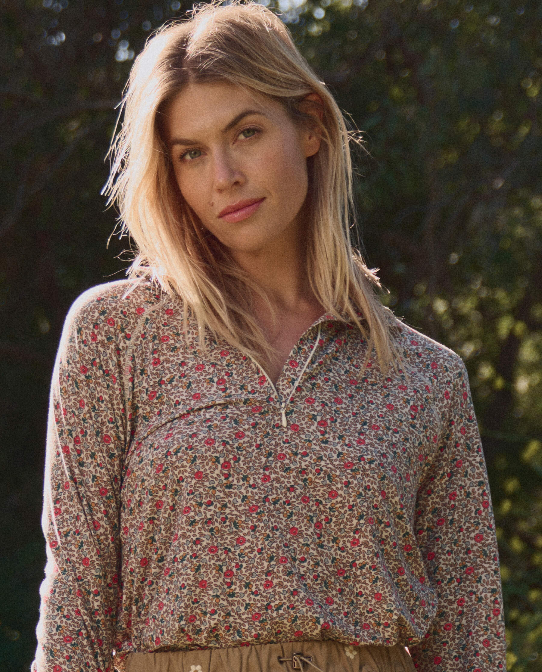 The Quarter Zip Trail Pullover. -- Sprouting Floral - Image 3