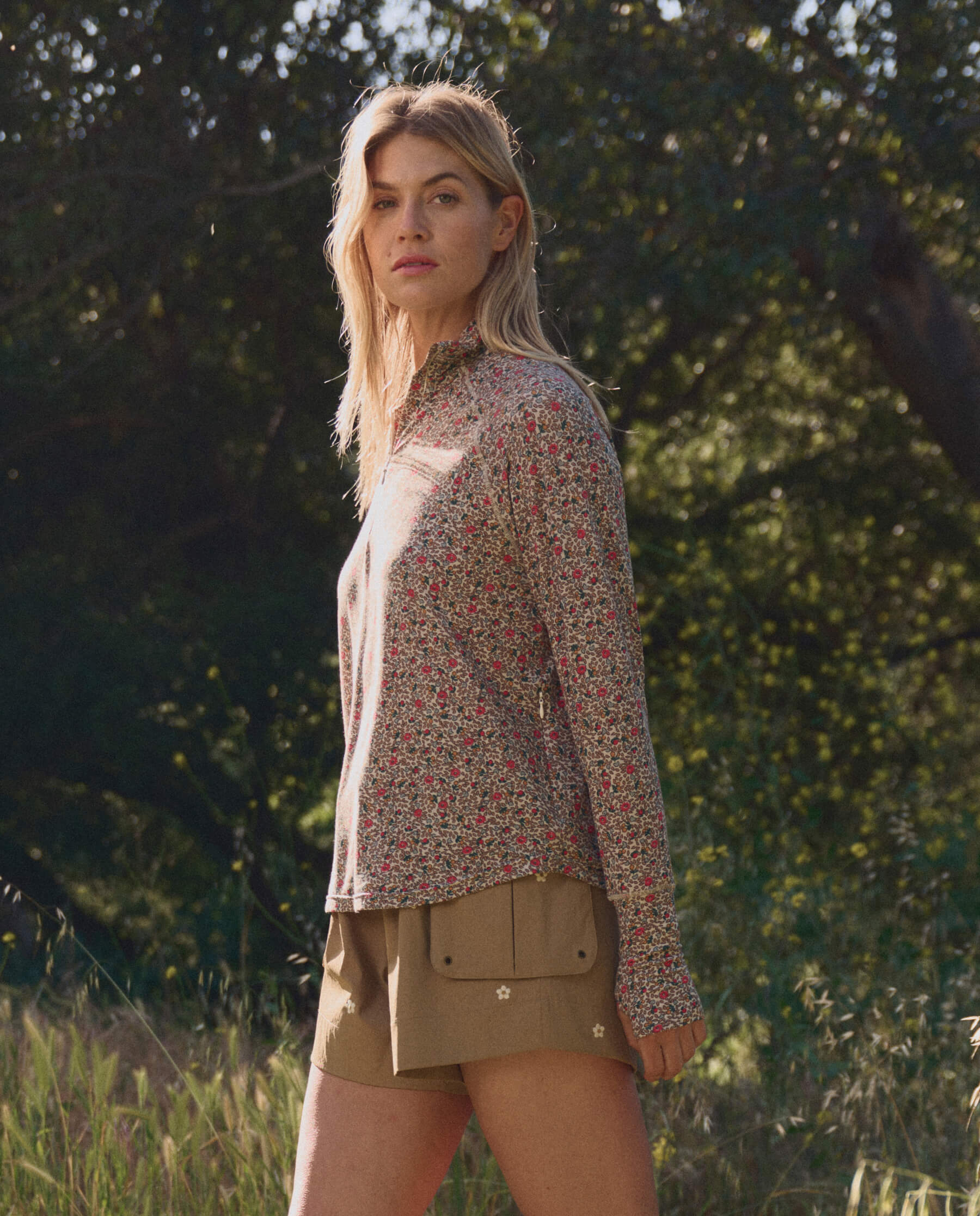 The Quarter Zip Trail Pullover. -- Sprouting Floral - Image 4