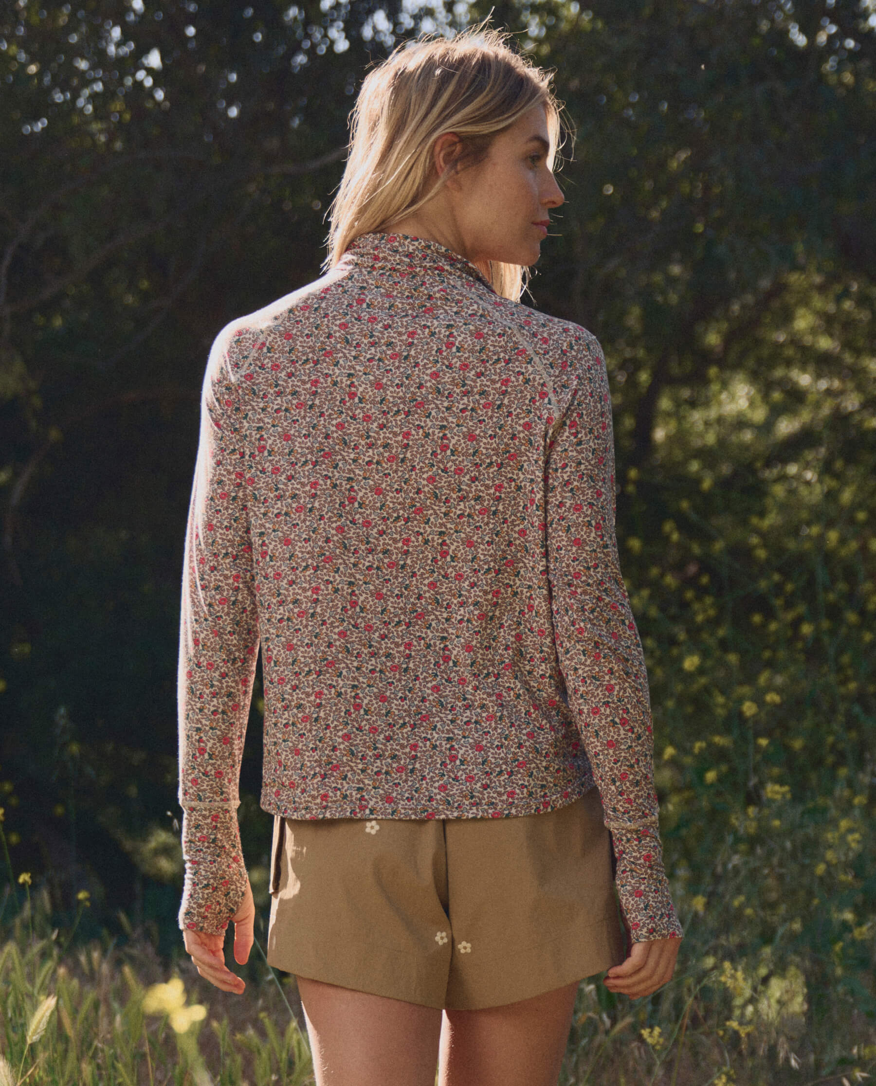 The Quarter Zip Trail Pullover. -- Sprouting Floral - Image 5