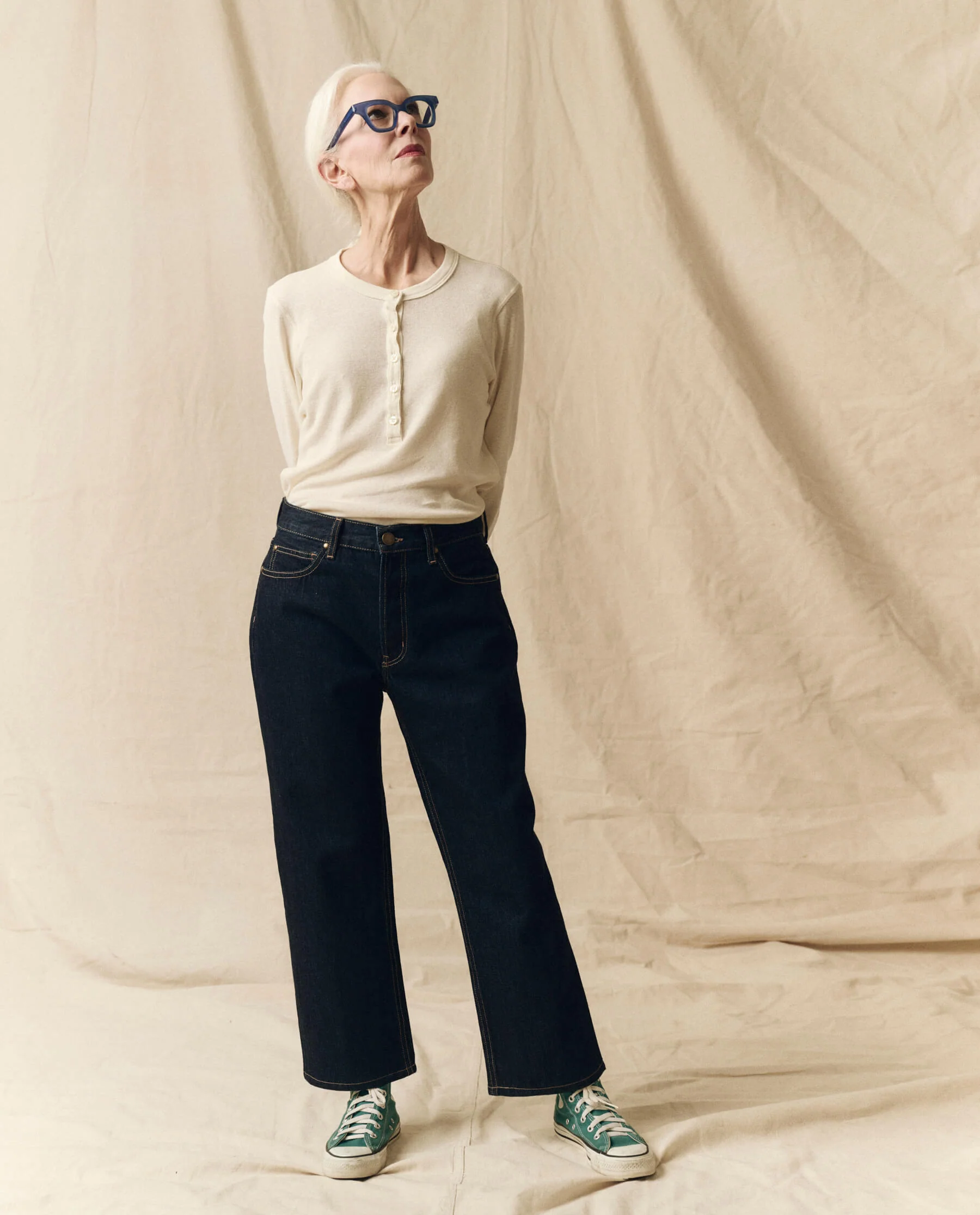 The Recycled Rib Slim Henley. -- Snow - Image 6