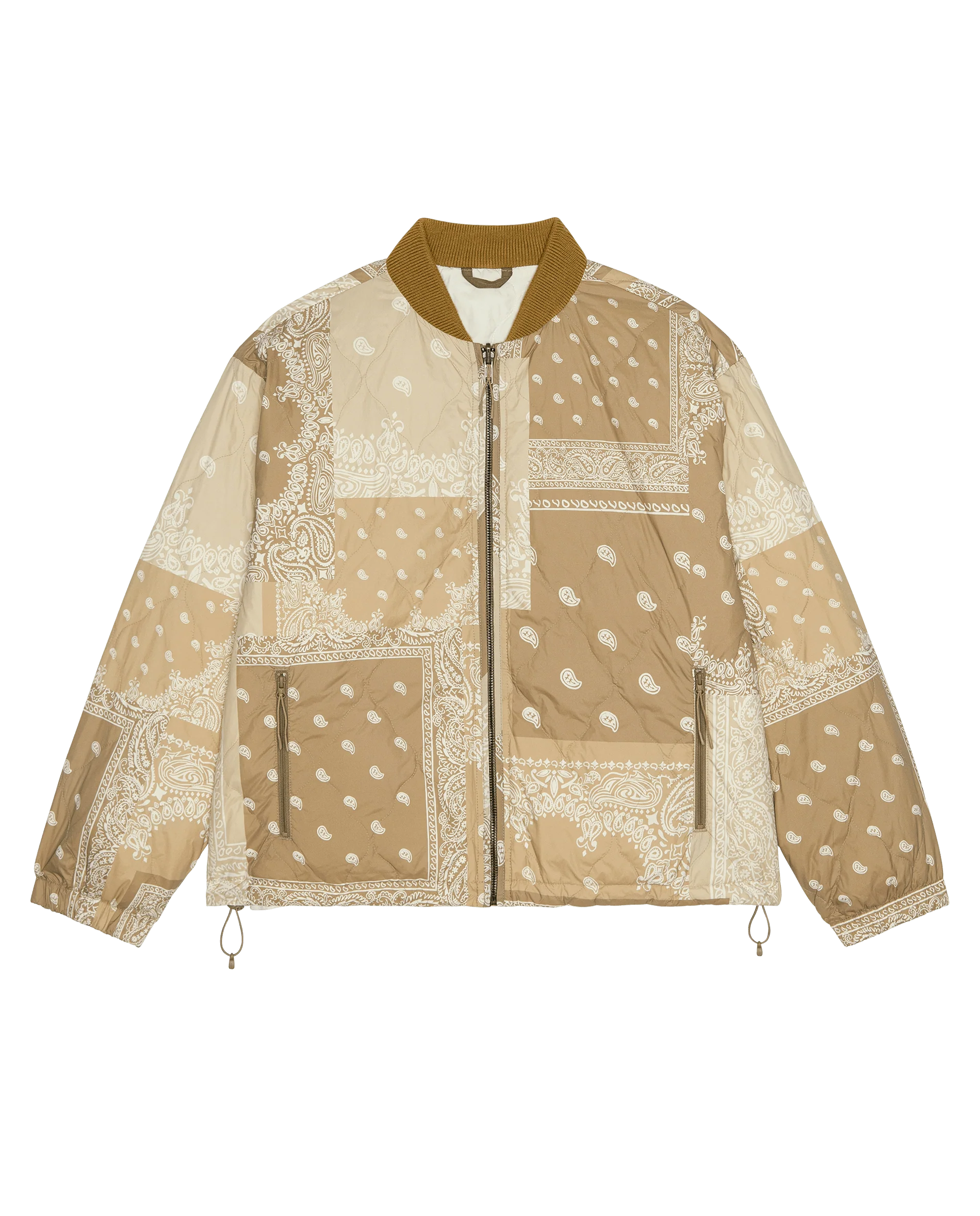 The Reversible Ultra Light Puffer. -- Khaki Bandana With Cream - Image 7