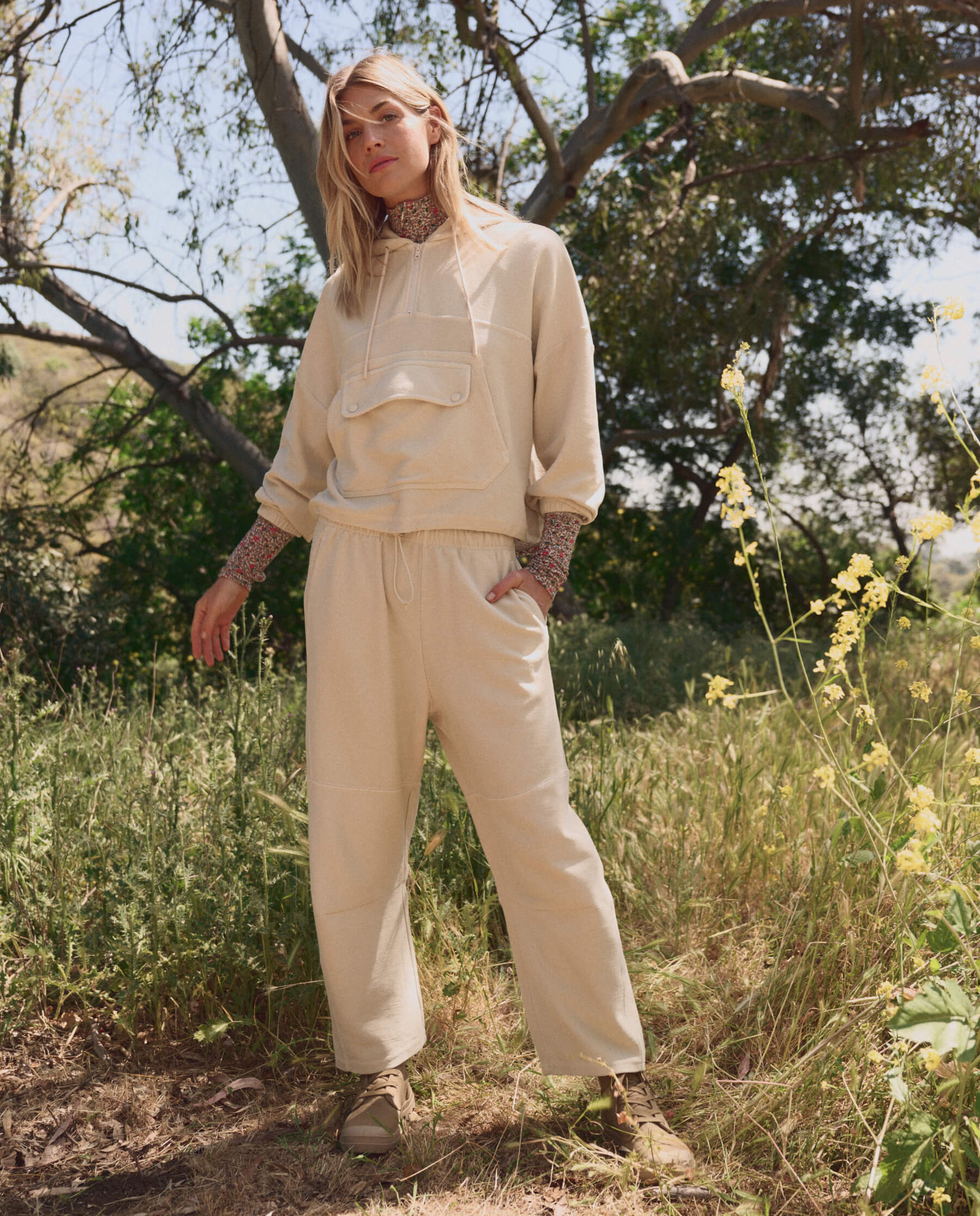 The Roam Sweatpant. -- Oatmilk - Image 3