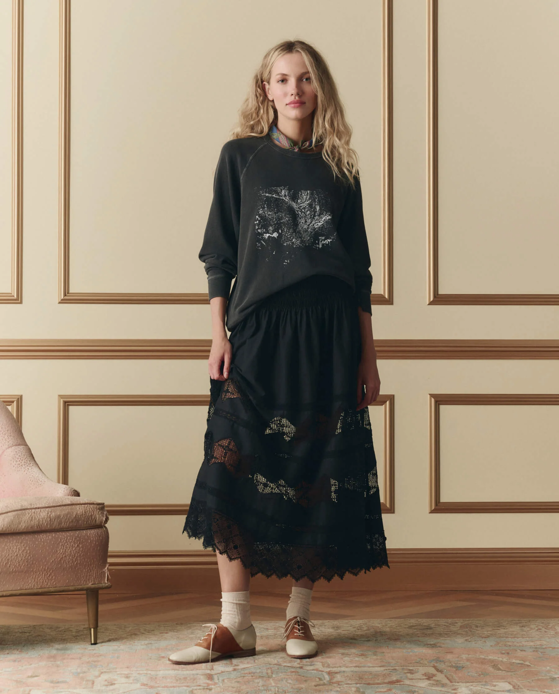The Rosette Crochet Canary Skirt. -- Black - Image 5