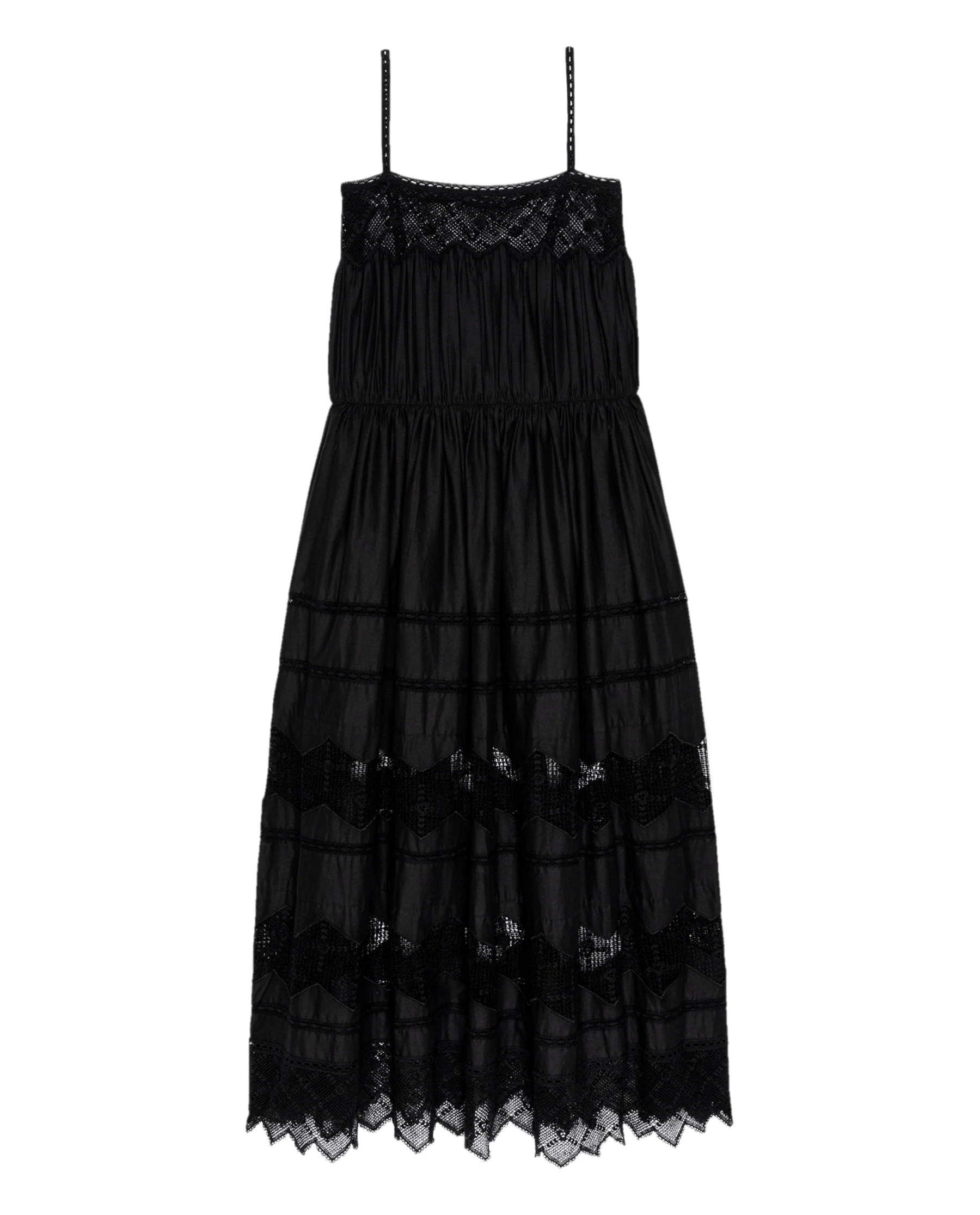 The Rosette Crochet Dress. -- Black - Image 6