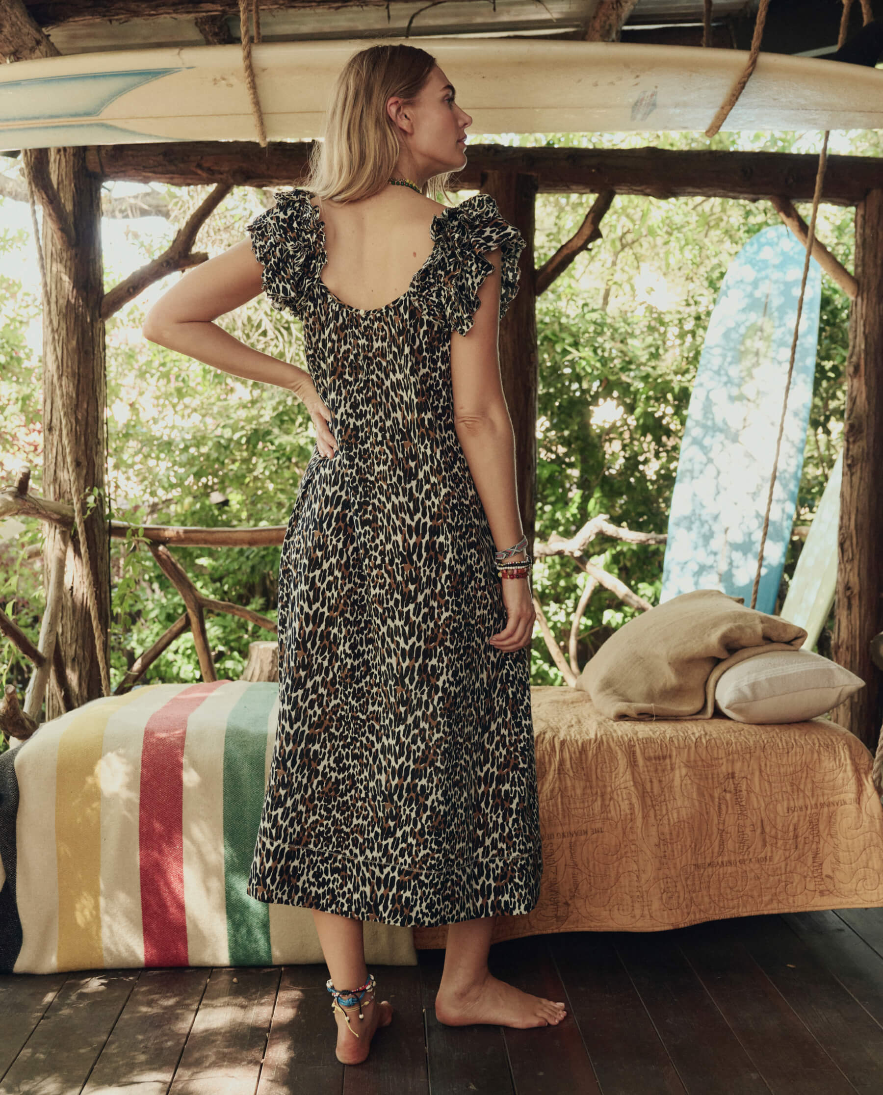 The Ruffle Coverup. -- Leopard - Image 4