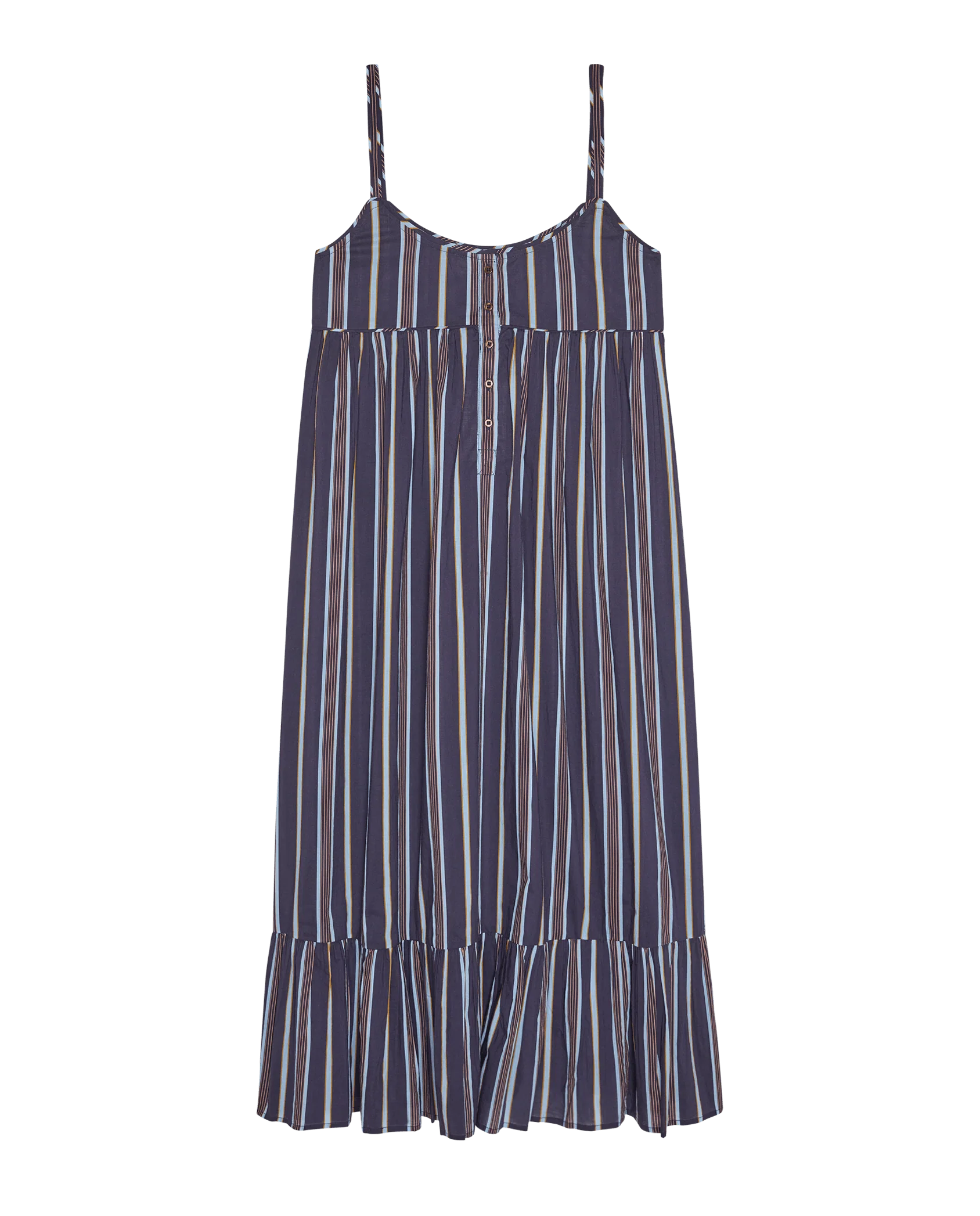 The Ruffle Tank Night Dress. -- Coastline Stripe - Image 6